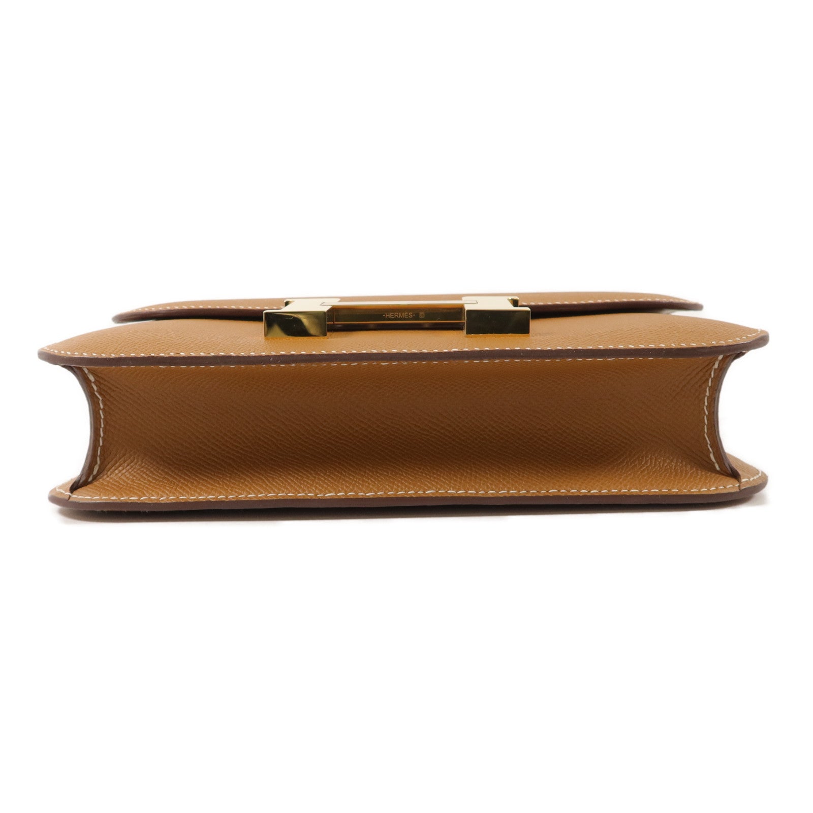 HERMES Epsom皮革Constance 24肩背袋Gold