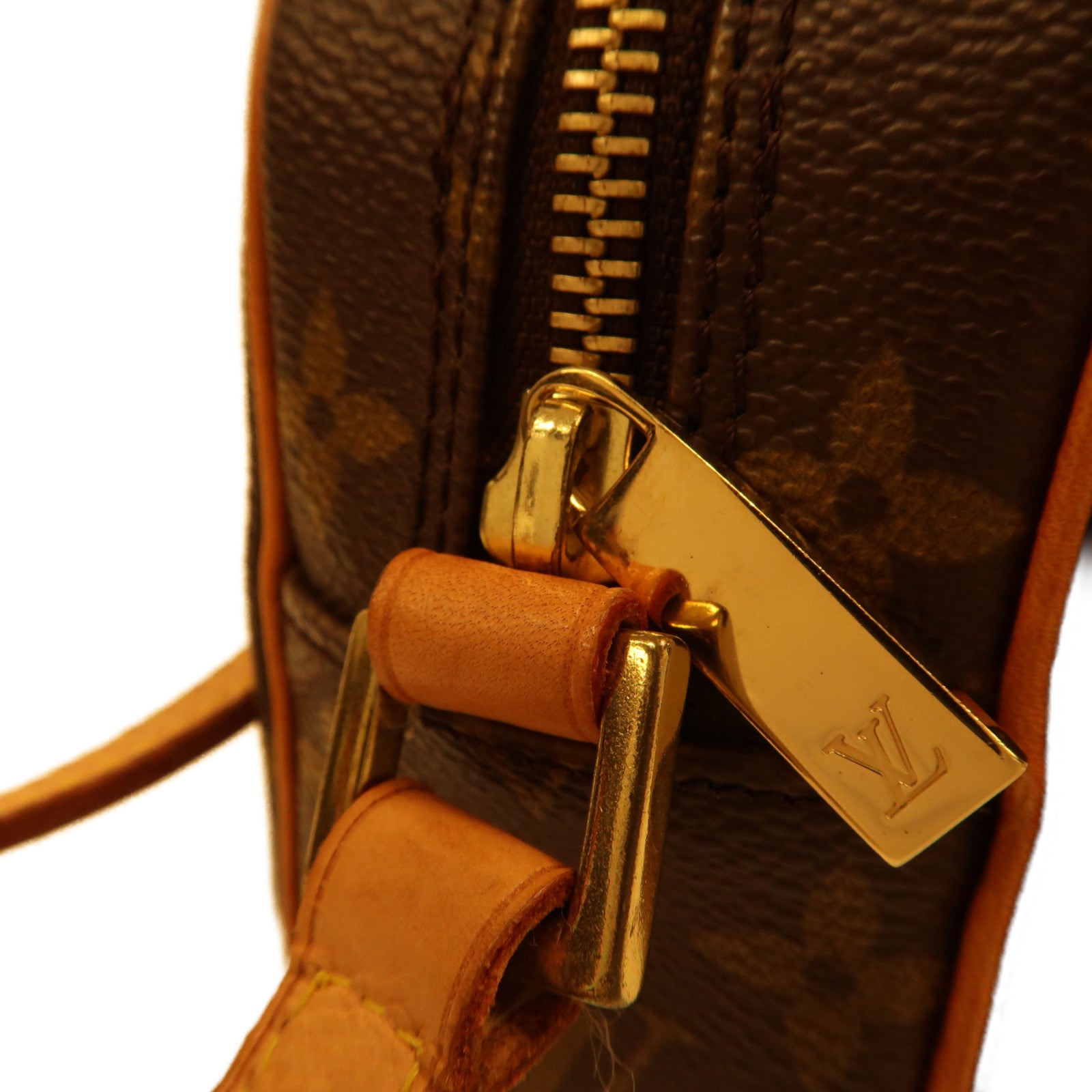 LOUIS VUITTON Monogram Pochette Cite金扣肩背袋啡色