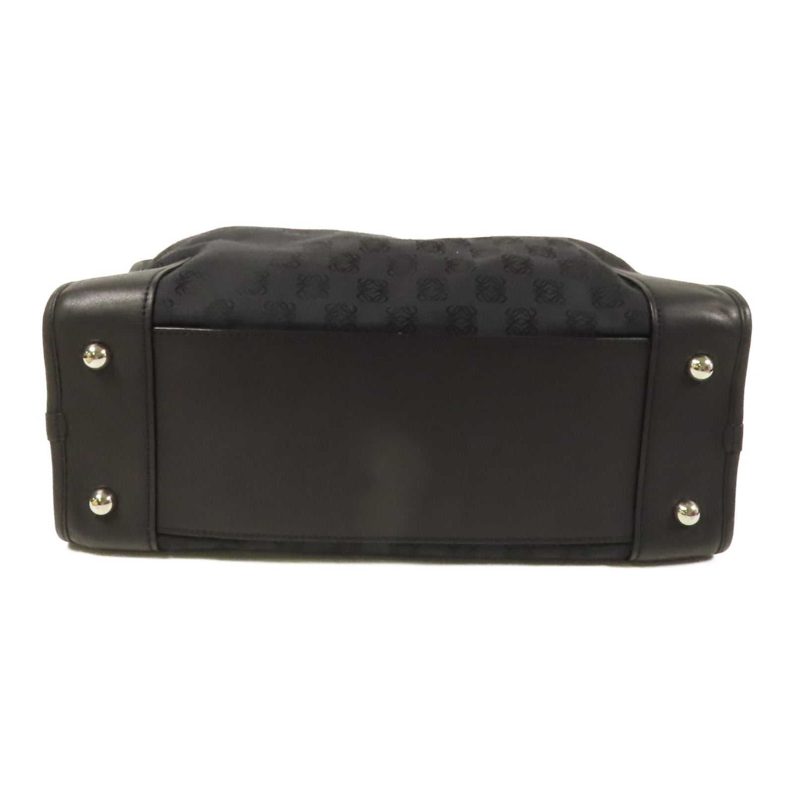 LOEWE 帆布Amazona銀扣手挽袋