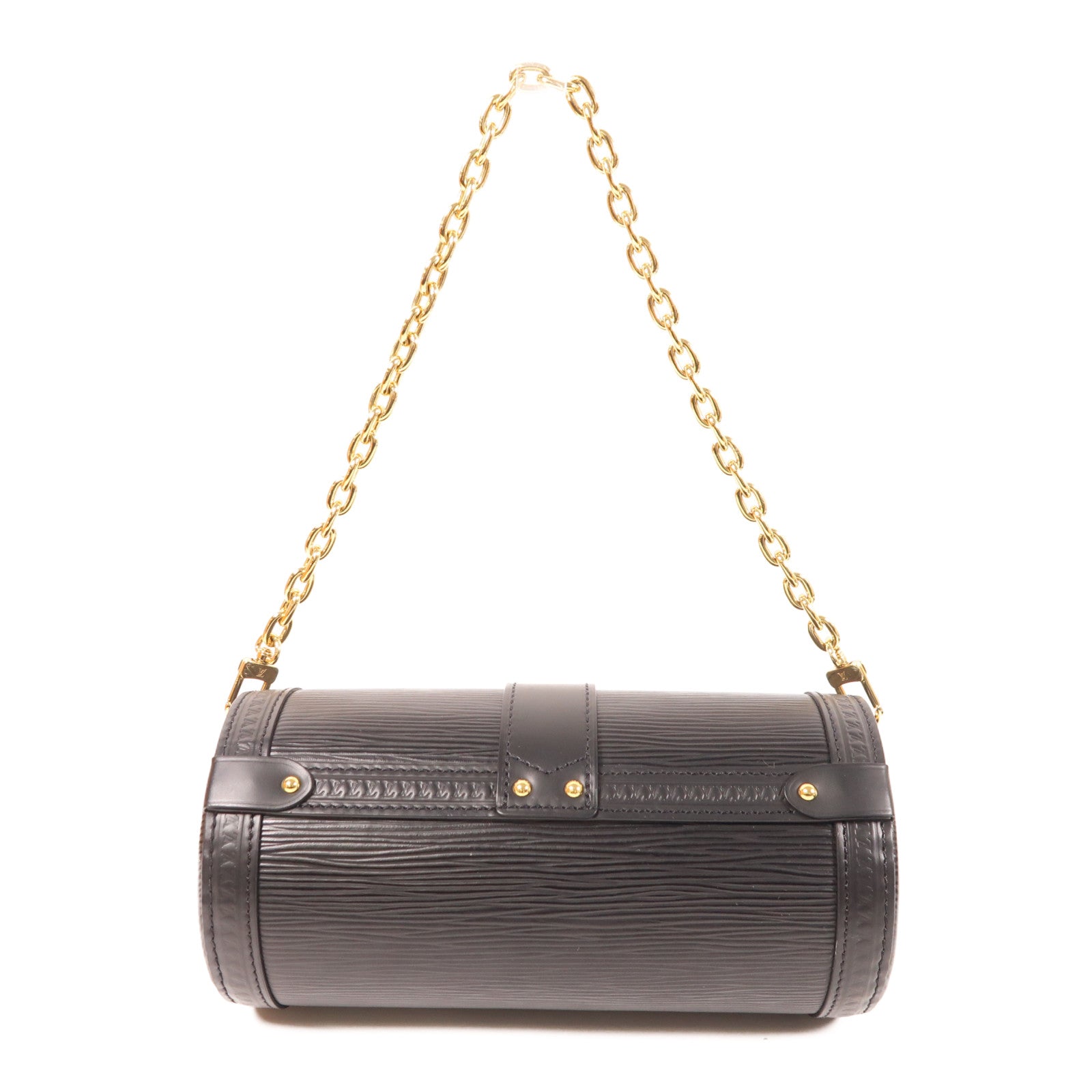 LOUIS VUITTON LV GHW Papillon Trunk 2 Way Shoulder Handbag M58655 Epi Black