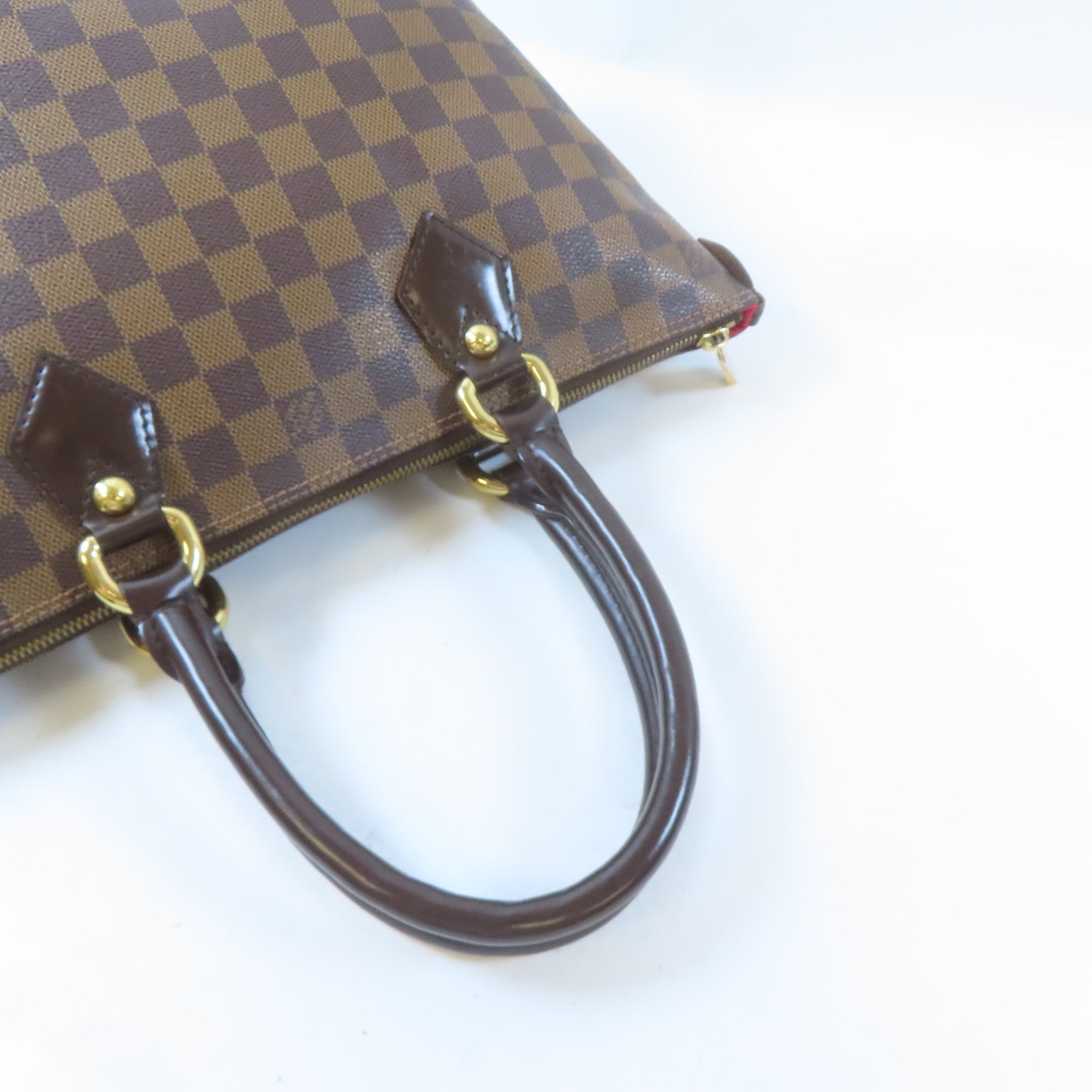 LOUIS VUITTON Damier Saleya PM金扣肩背袋啡色