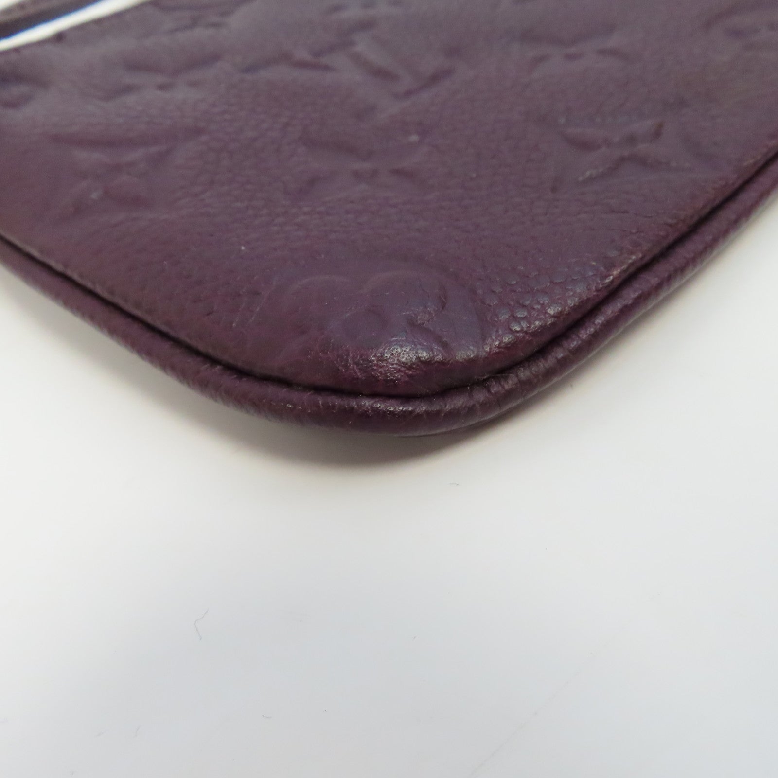 LOUIS VUITTON Monogram Empreinte Citadine Pochette金釦手挽袋紫色