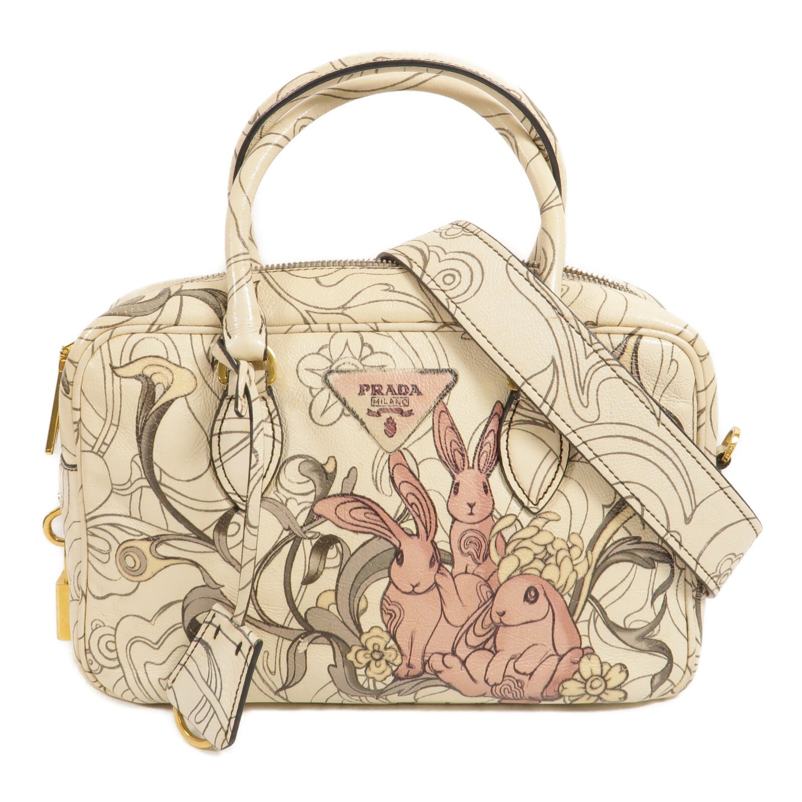 PRADA 牛皮皮革Shoulder Bag手挽肩背兩用袋