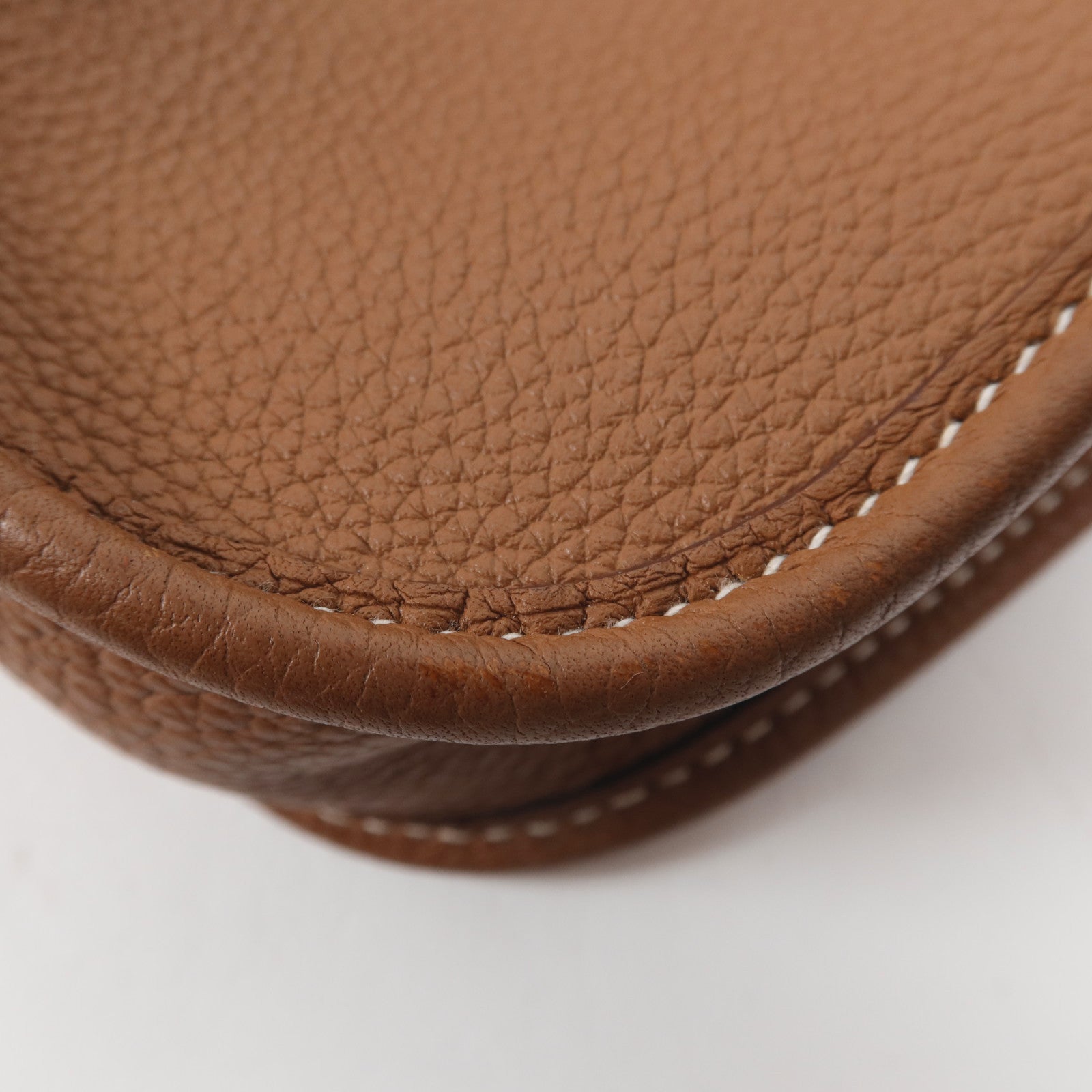 HERMES Maurice皮革Evelyne TPM銀扣肩背袋Gold