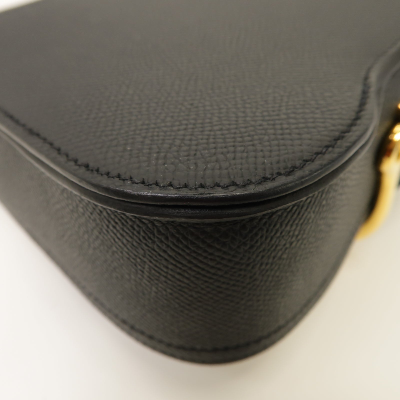 HERMES 【激減優惠】Epsom皮革Della Caralleria Mini Shoulder Bag金扣肩背袋經典黑