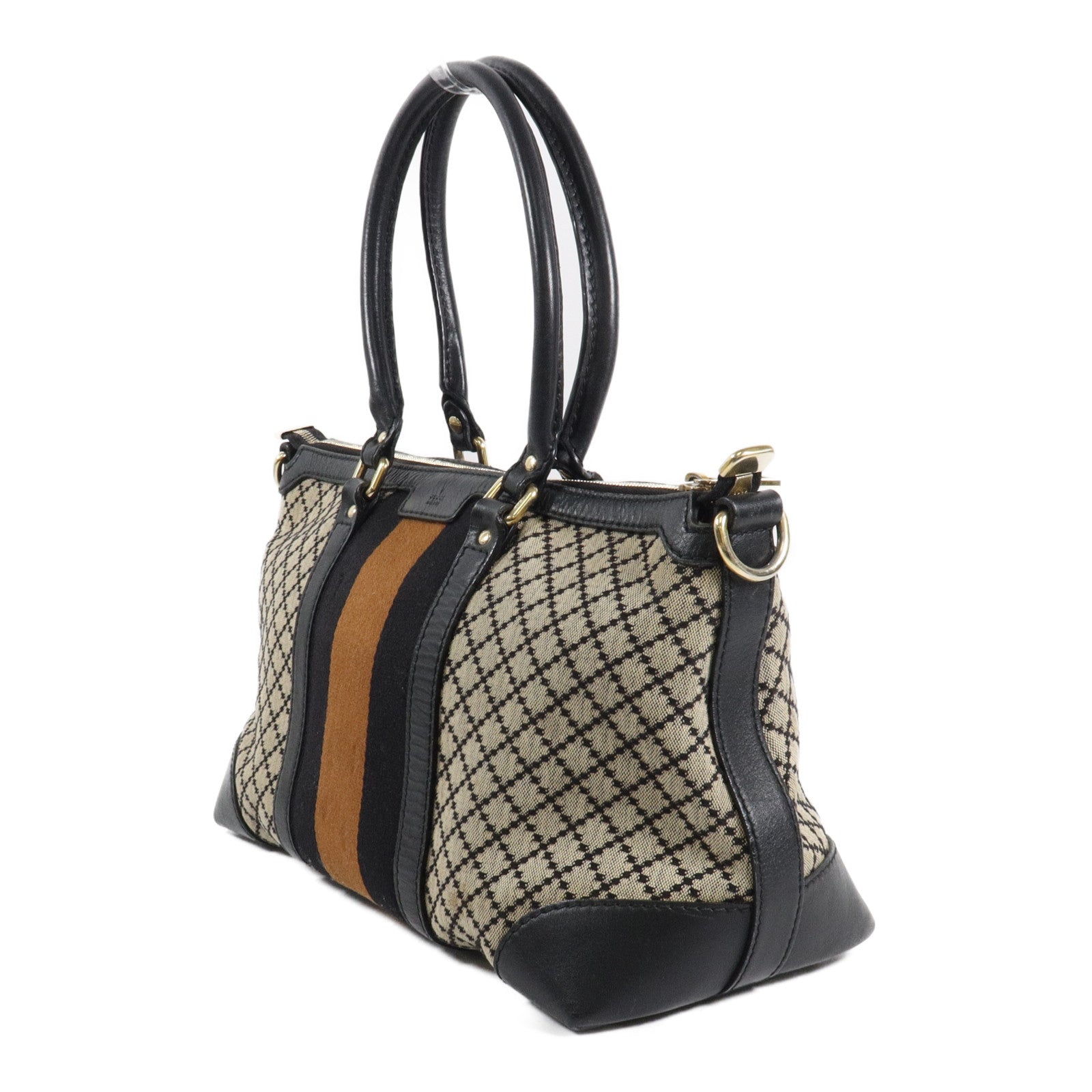 GUCCI 帆布Diamante Web 2 Way Bag手挽肩背兩用袋