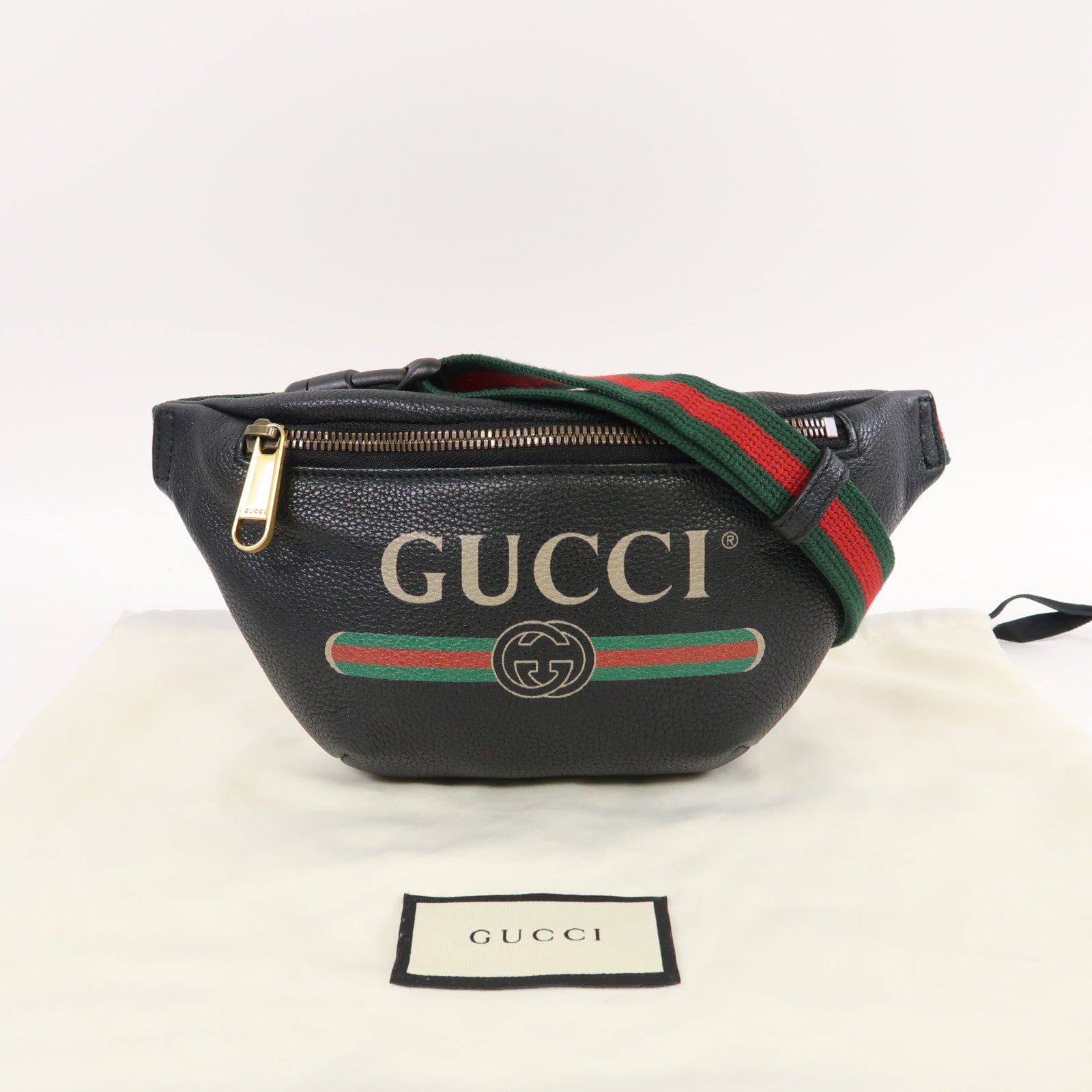 GUCCI 牛皮皮革Small Waist Bag腰包黑色
