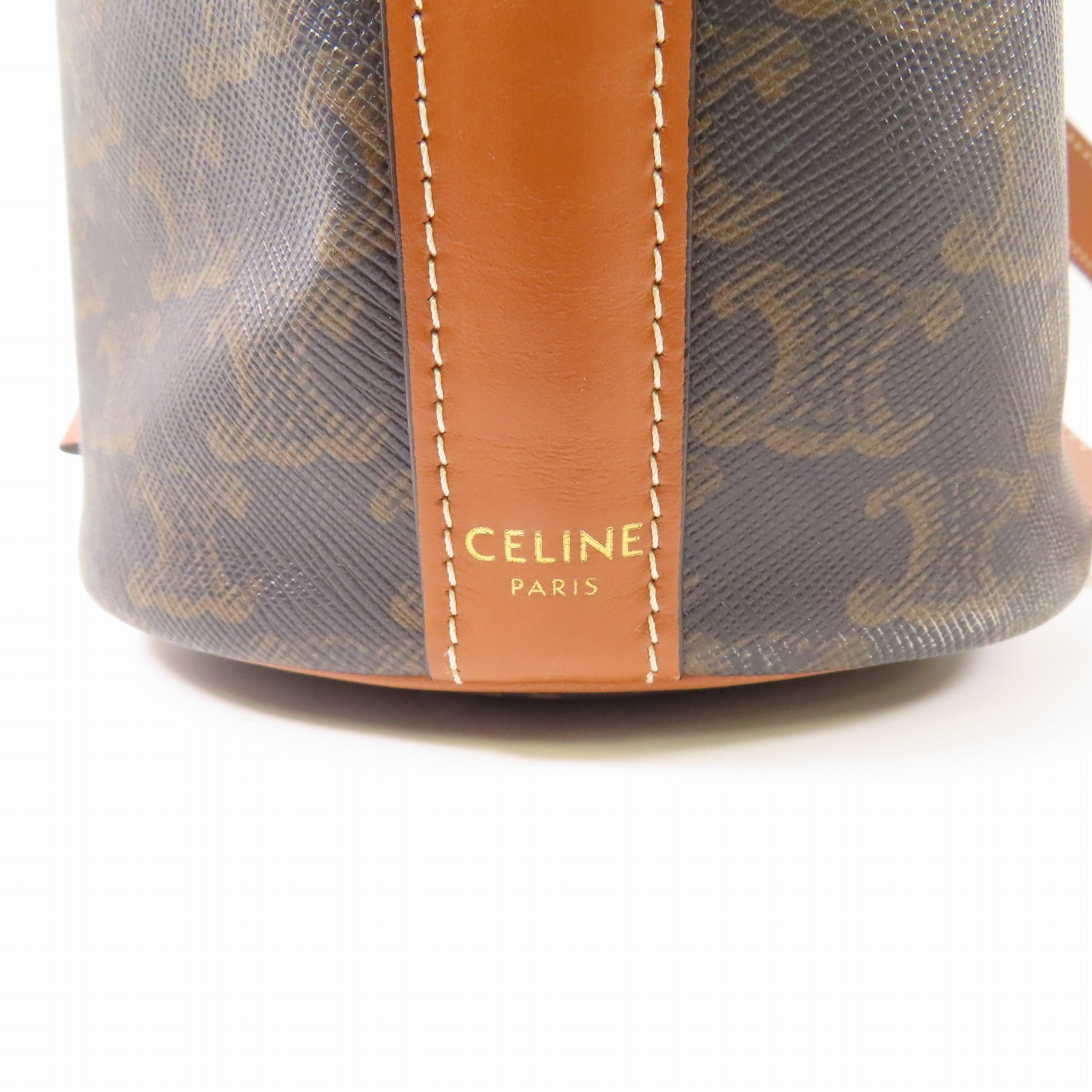 CELINE 【激減優惠】塗層帆布Shoulder Bag金扣肩背袋