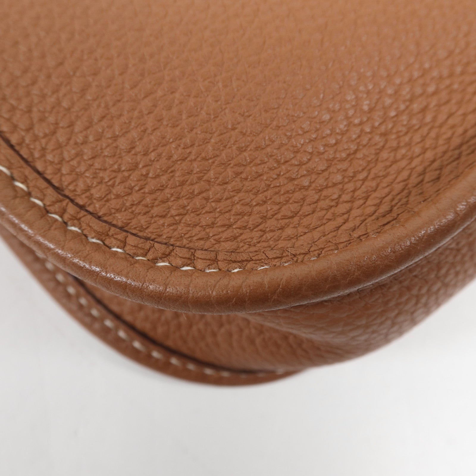 HERMES Maurice皮革Evelyne TPM銀扣肩背袋Gold