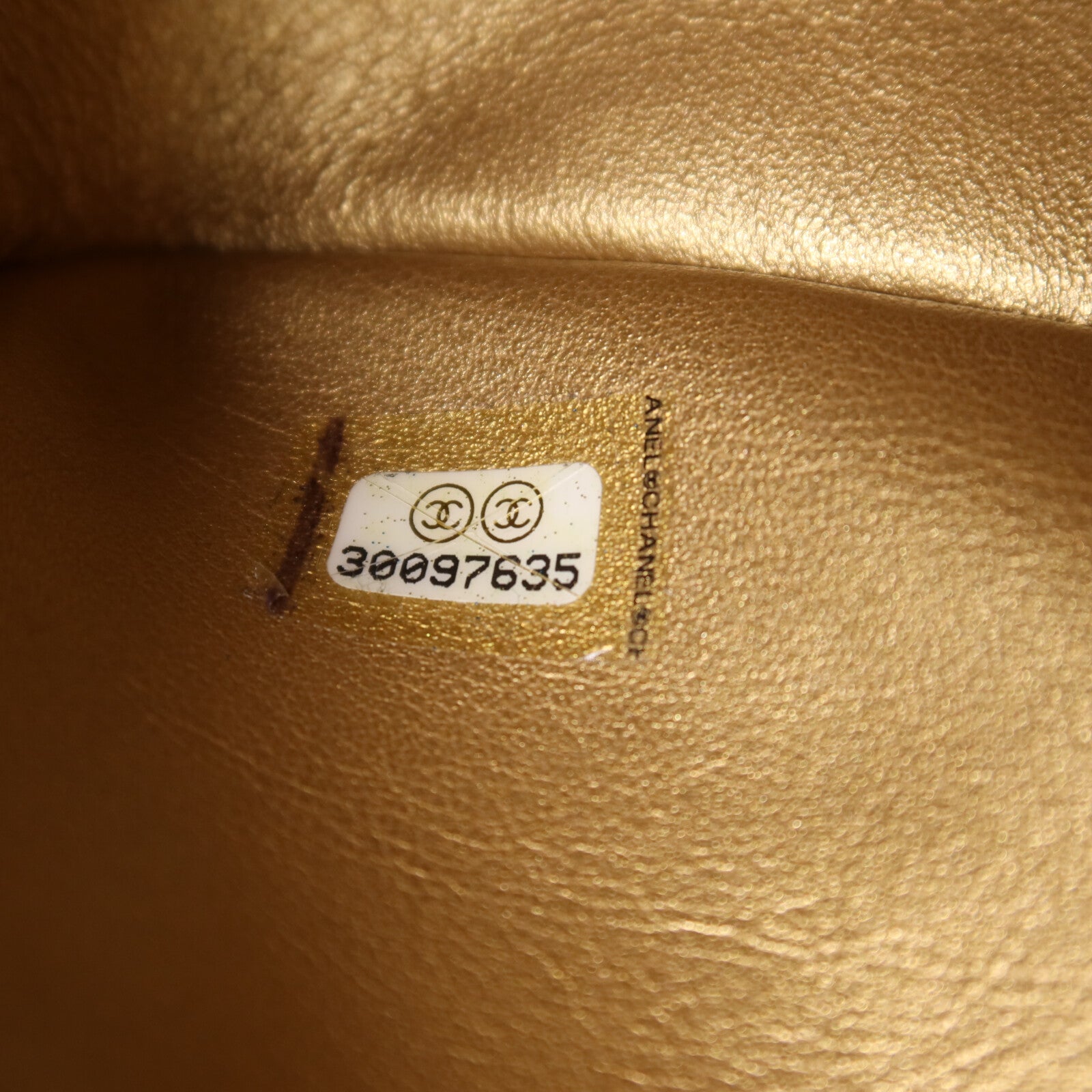 CHANEL 羊皮皮革Flap Bag With Pearl金扣鏈帶肩背袋