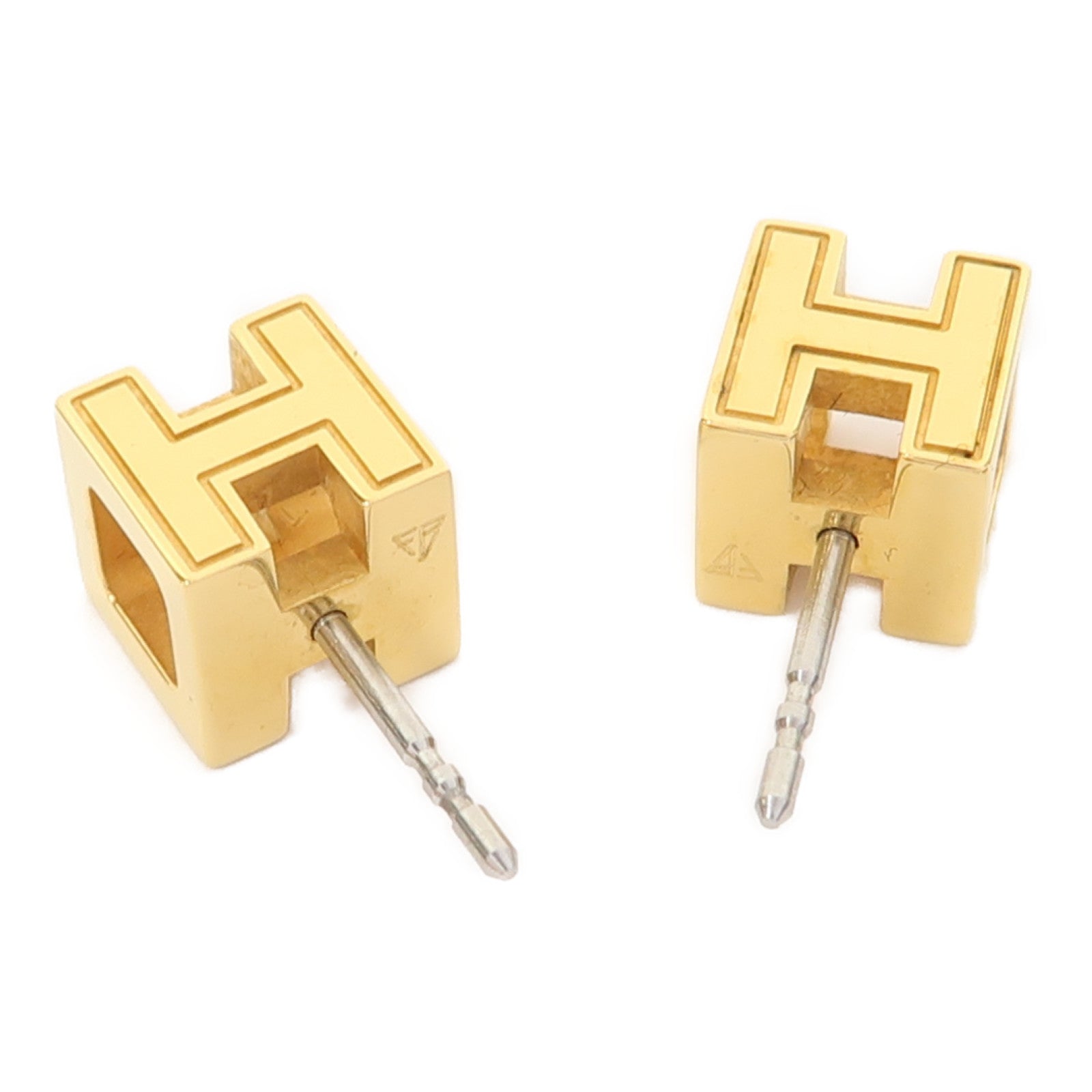 HERMES 金屬Cage d'H Earrings耳環黑色