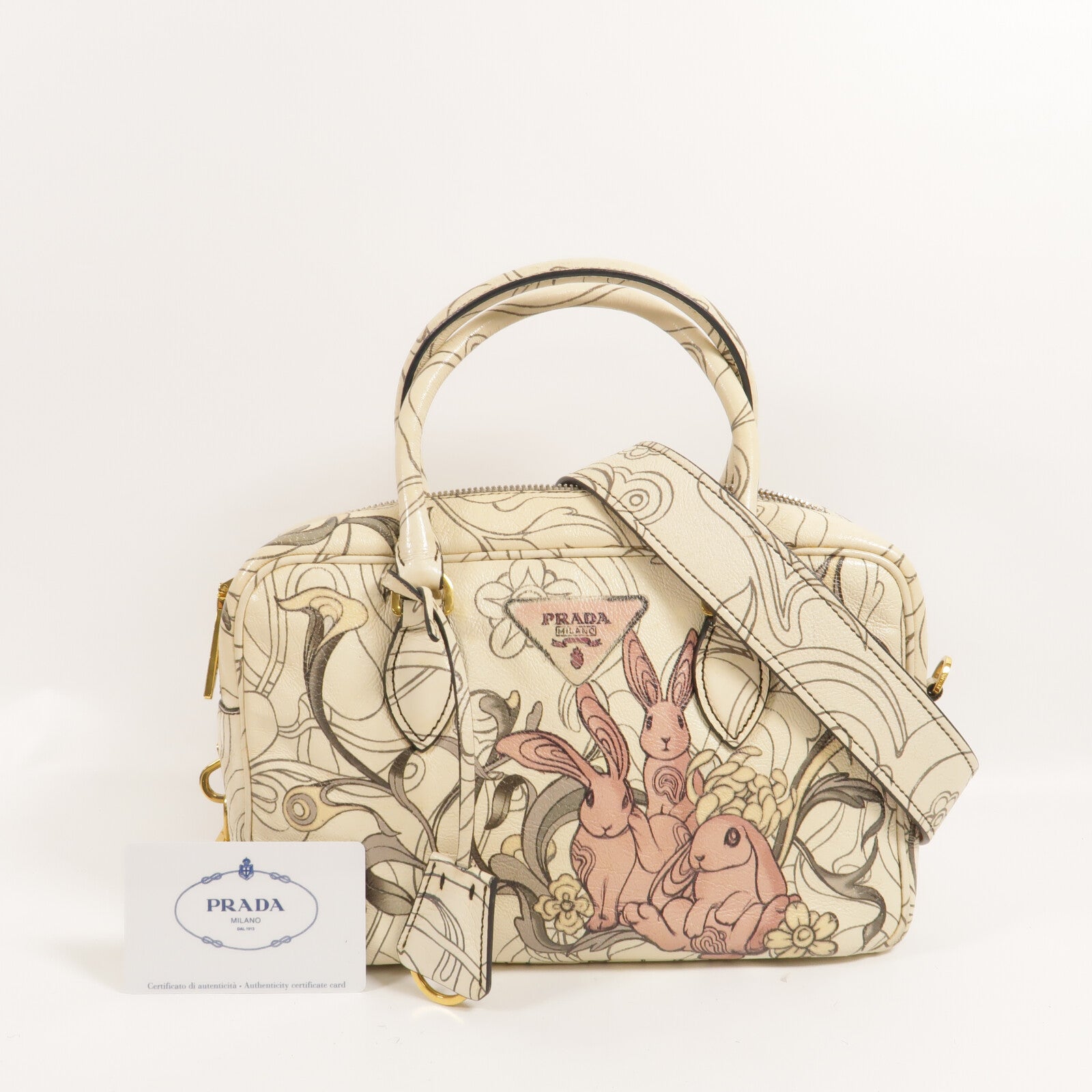 PRADA 牛皮皮革Shoulder Bag手挽肩背兩用袋
