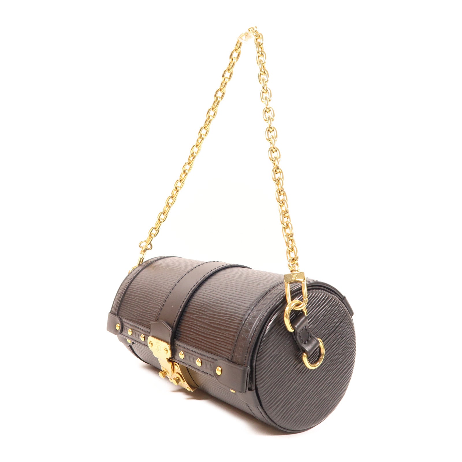 LOUIS VUITTON LV GHW Papillon Trunk 2 Way Shoulder Handbag M58655 Epi Black