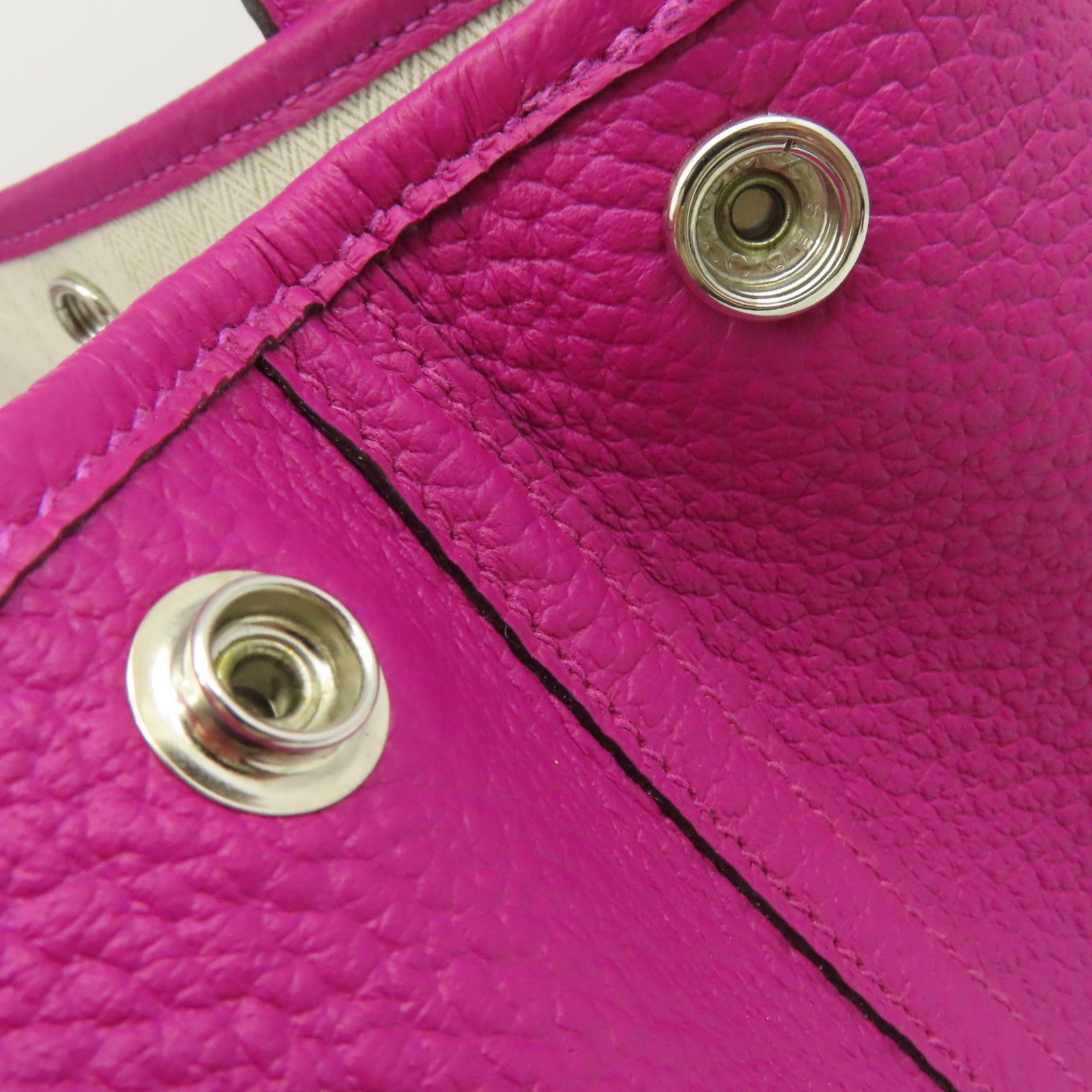 HERMES Country皮革Garden Party TPM Medium Tote Bag銀扣手挽袋L3 Rose Purple/玫瑰紫色