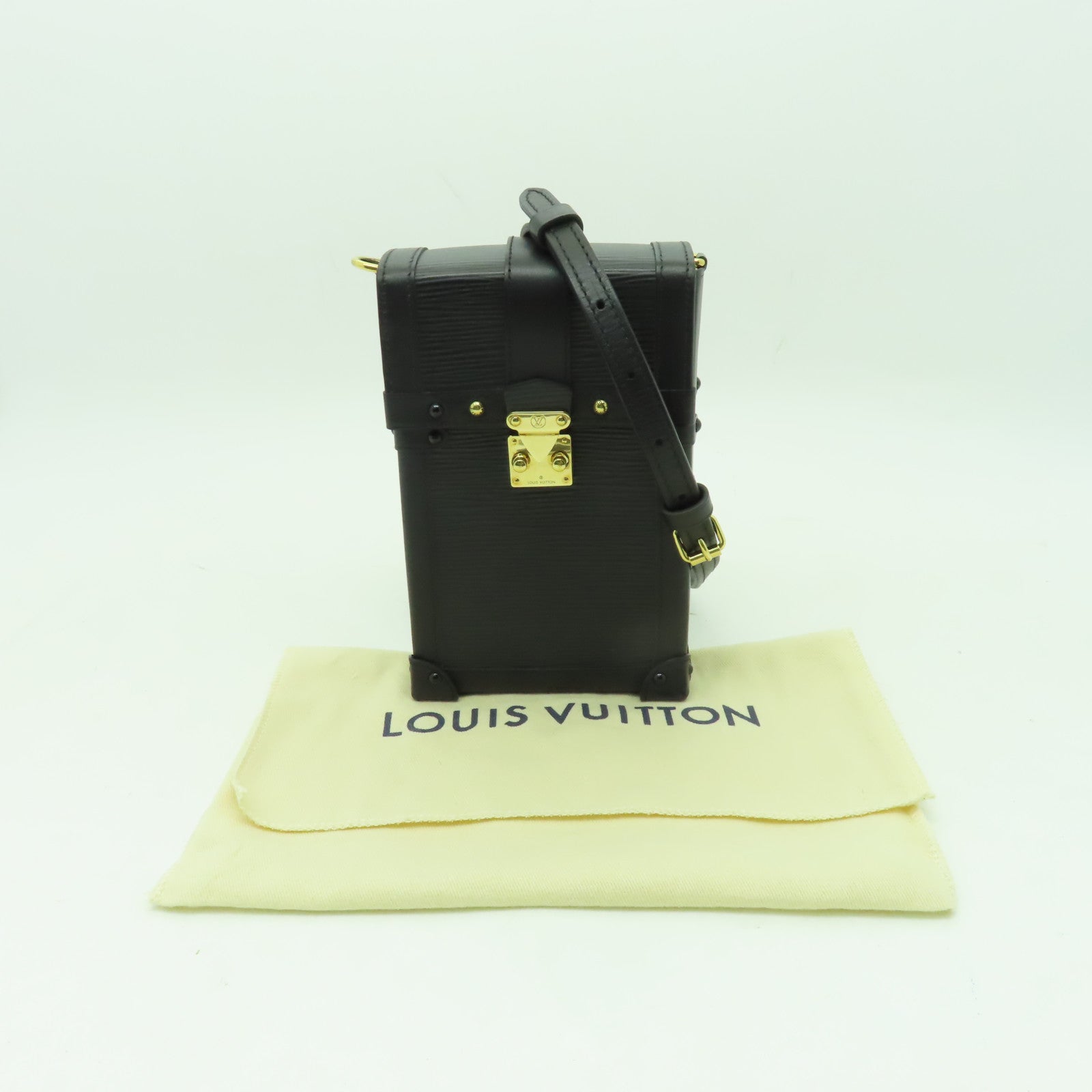 LOUIS VUITTON 【清倉大減價】Epi Vertical Trunk金扣鏈帶肩背袋黒色