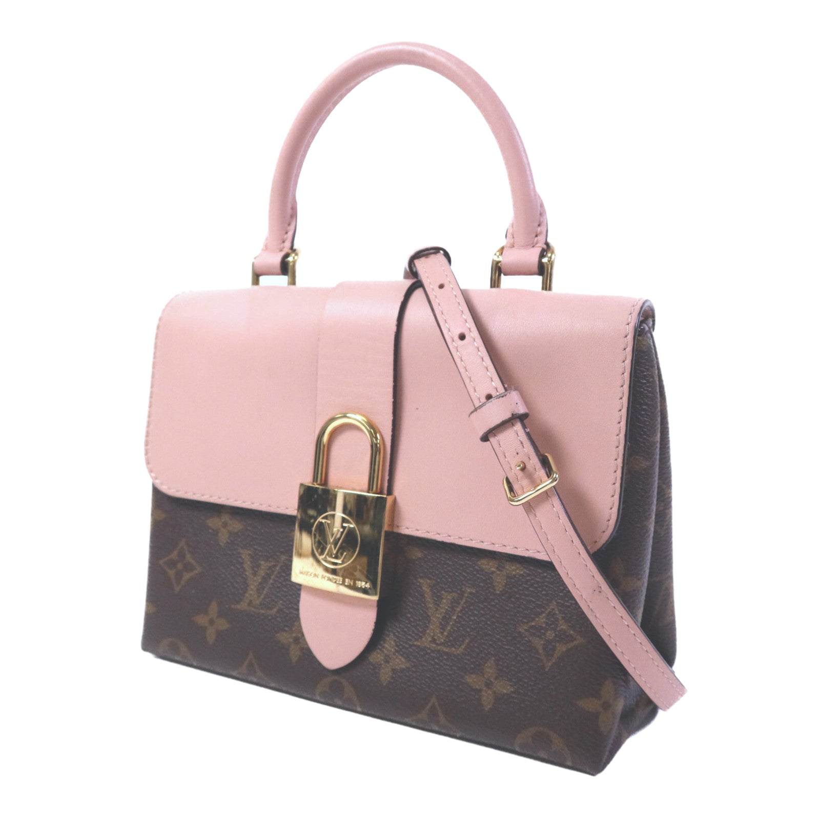 LOUIS VUITTON Monogram Locky BB金扣手挽肩背兩用袋