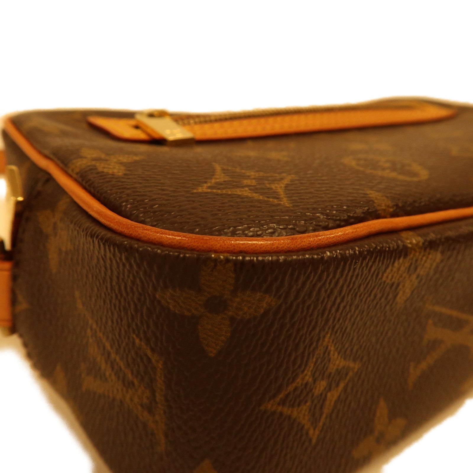 LOUIS VUITTON Monogram Pochette Cite金扣肩背袋啡色