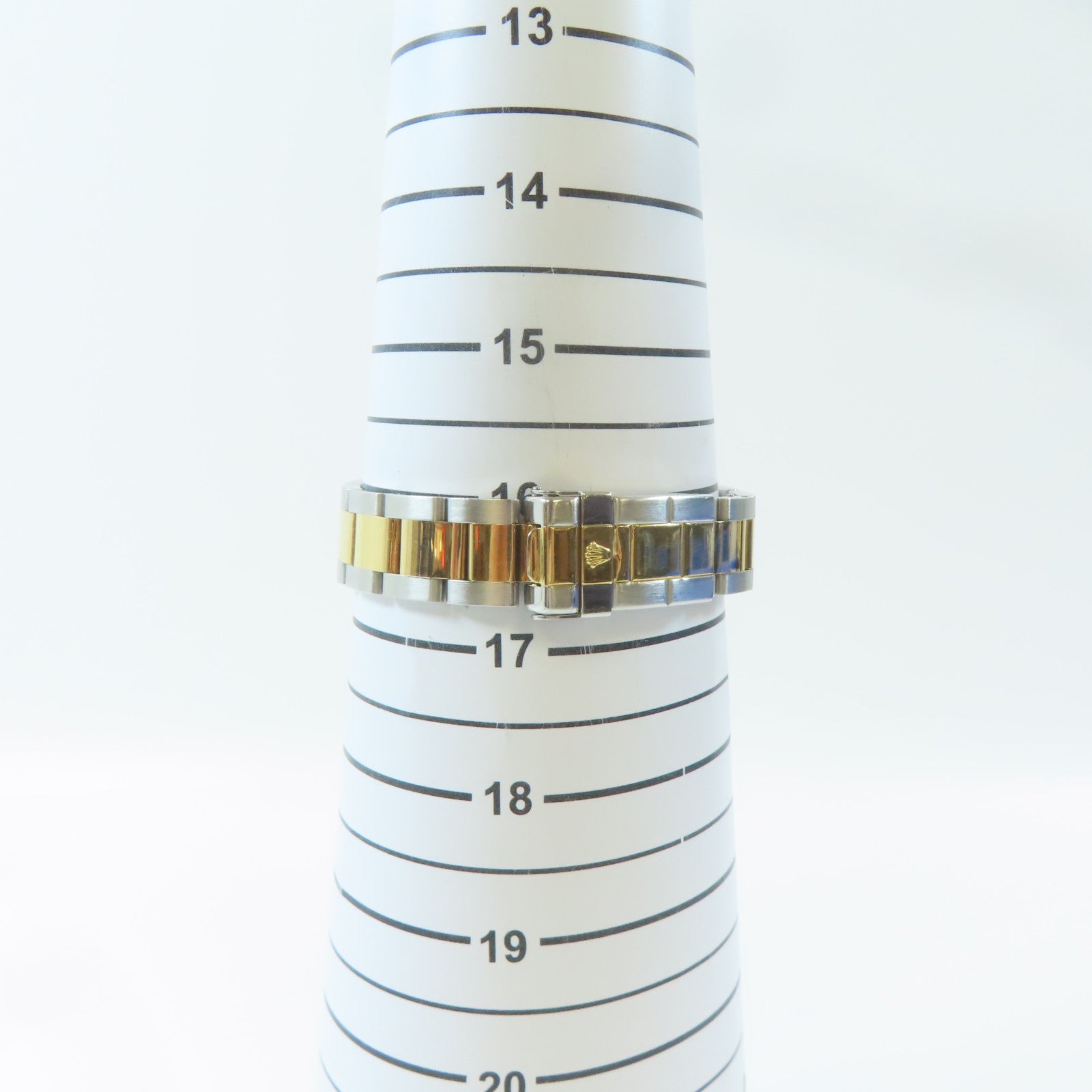 ROLEX Yacht Master 18K黃金/不鏽鋼手錶自動機芯白色#16.25cm