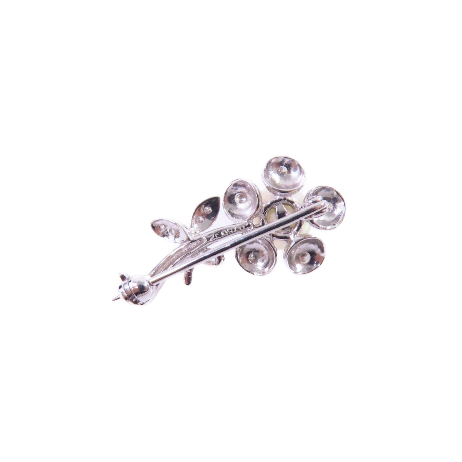 JEWELRY 18K白金Pearl/Diamond Broach鑽石/珍珠胸針