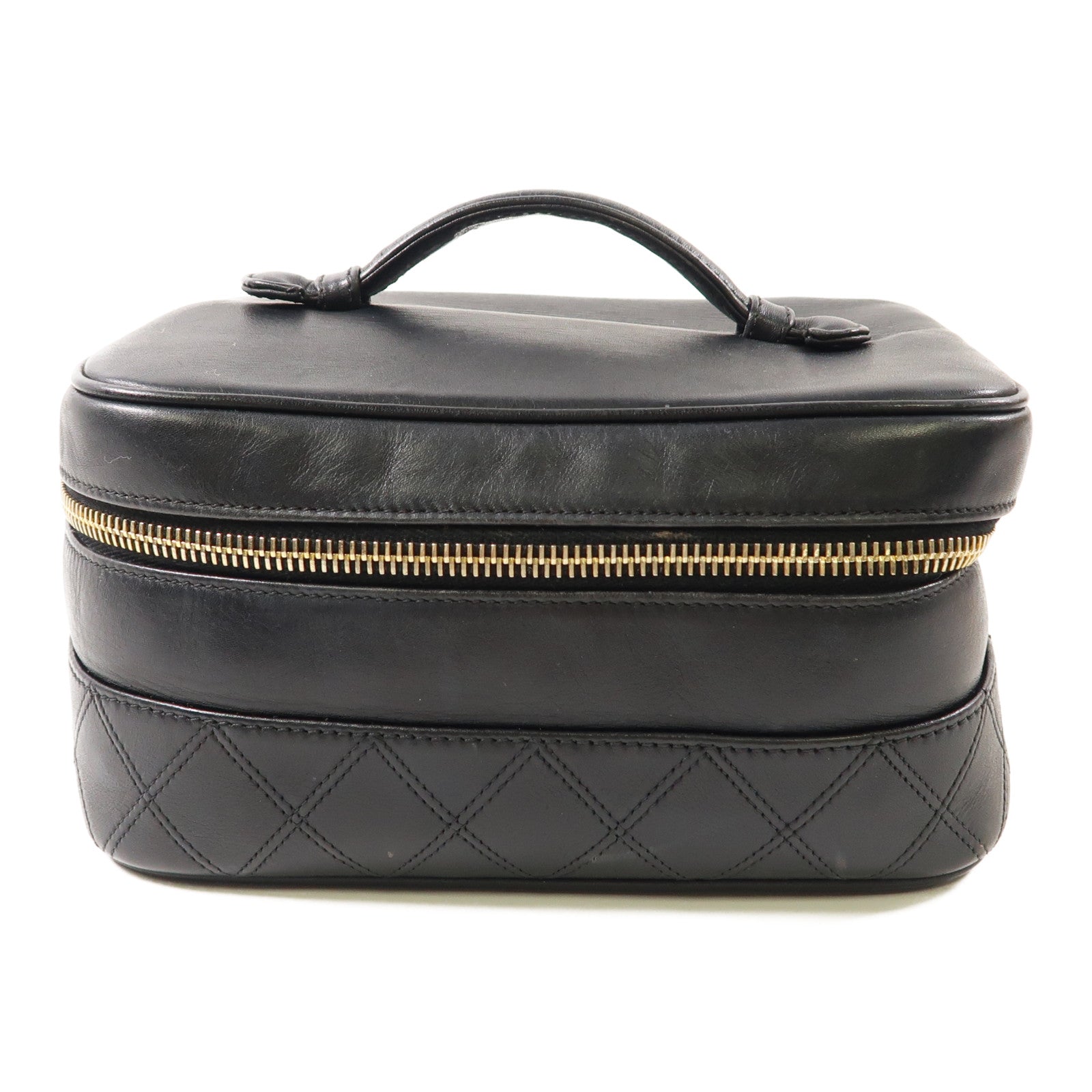 CHANEL 牛皮皮革Vintage Vanity Case金扣手挽袋