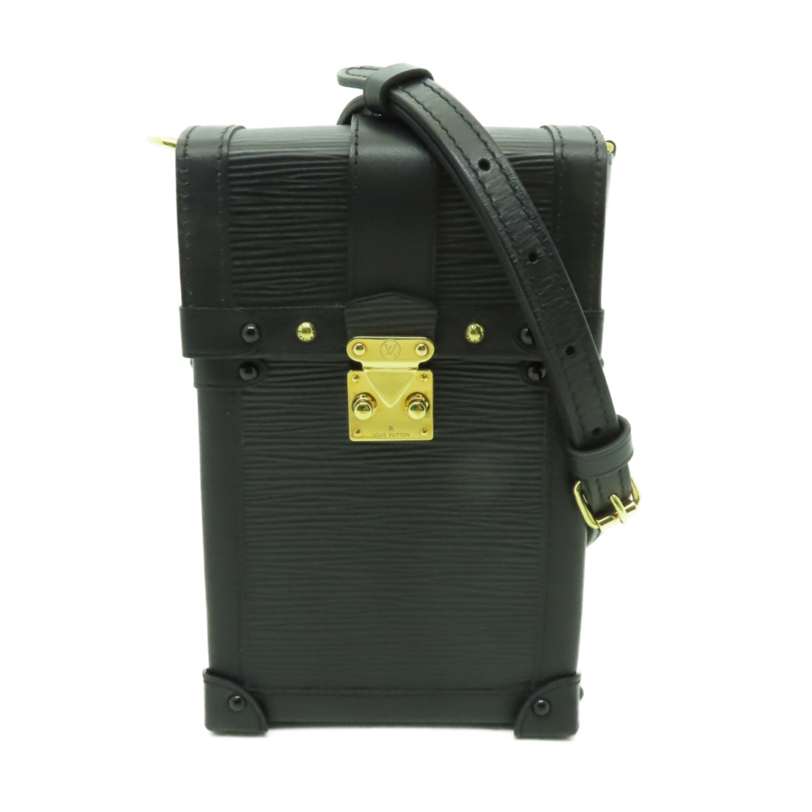 LOUIS VUITTON 【清倉大減價】Epi Vertical Trunk金扣鏈帶肩背袋黒色