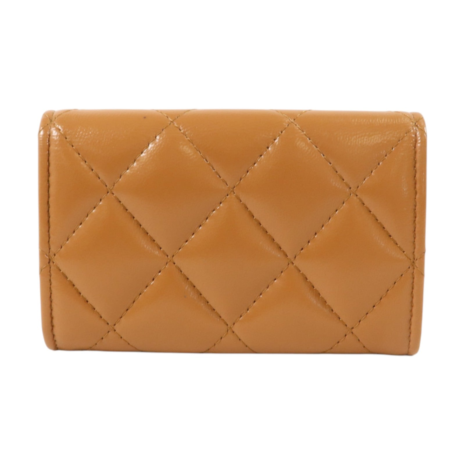 CHANEL 羊皮皮革Chanel 19 Flap Card Holder金扣卡片套