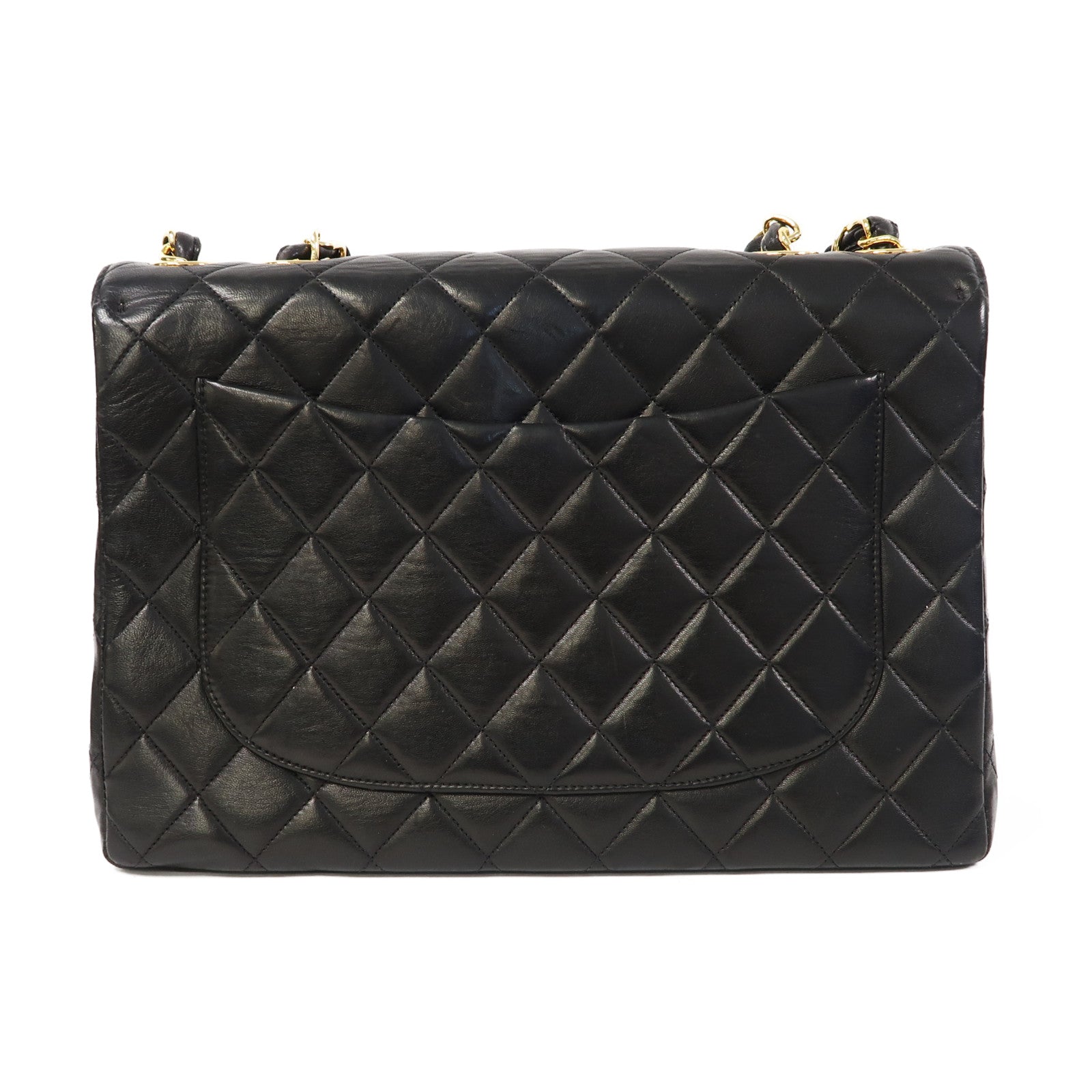 CHANEL 【激減優惠】菱格羊皮皮革Chain Shoulder金扣鏈帶肩背袋黑色