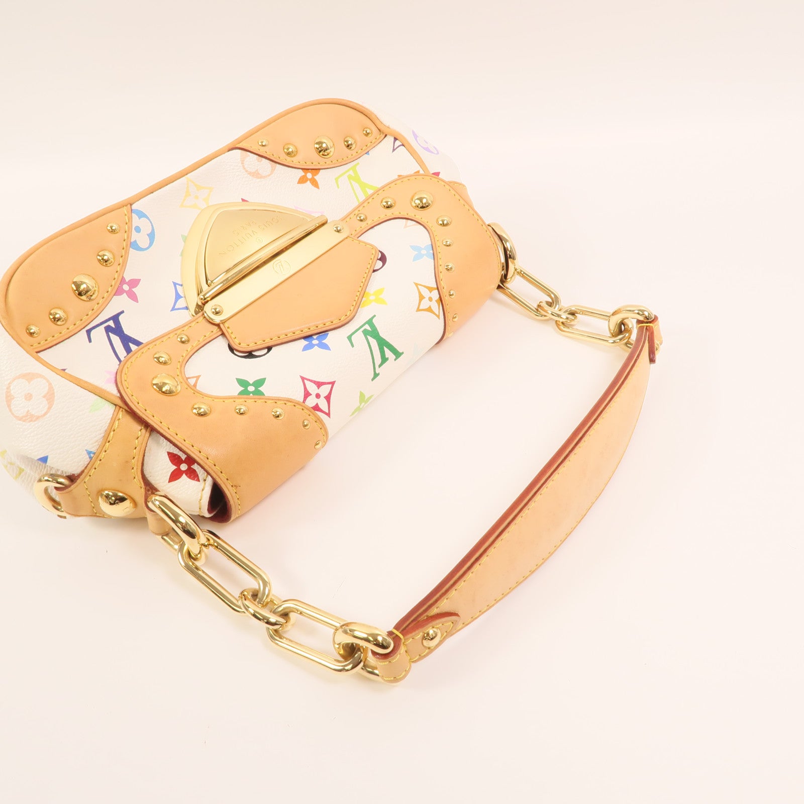 LOUIS VUITTON Monogram Multicolore Marilyn金扣肩背袋