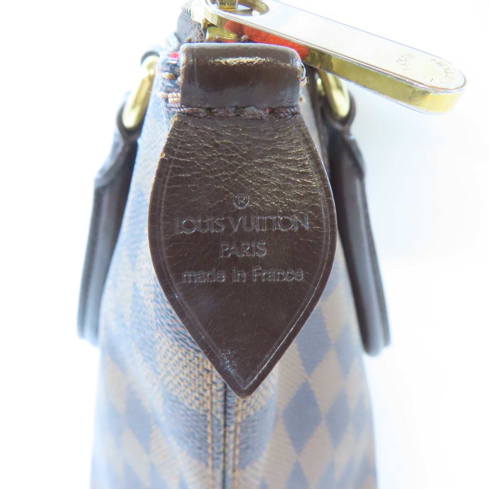 LOUIS VUITTON Damier Saleya PM金扣肩背袋啡色