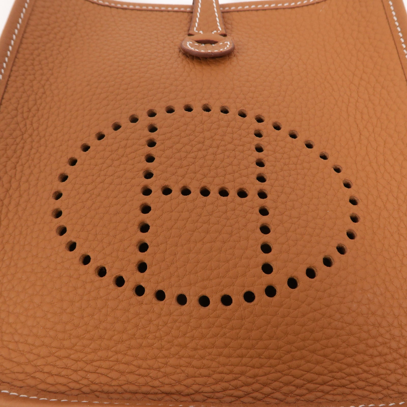 HERMES Clemence皮革Evelyne TPM肩背袋Gold