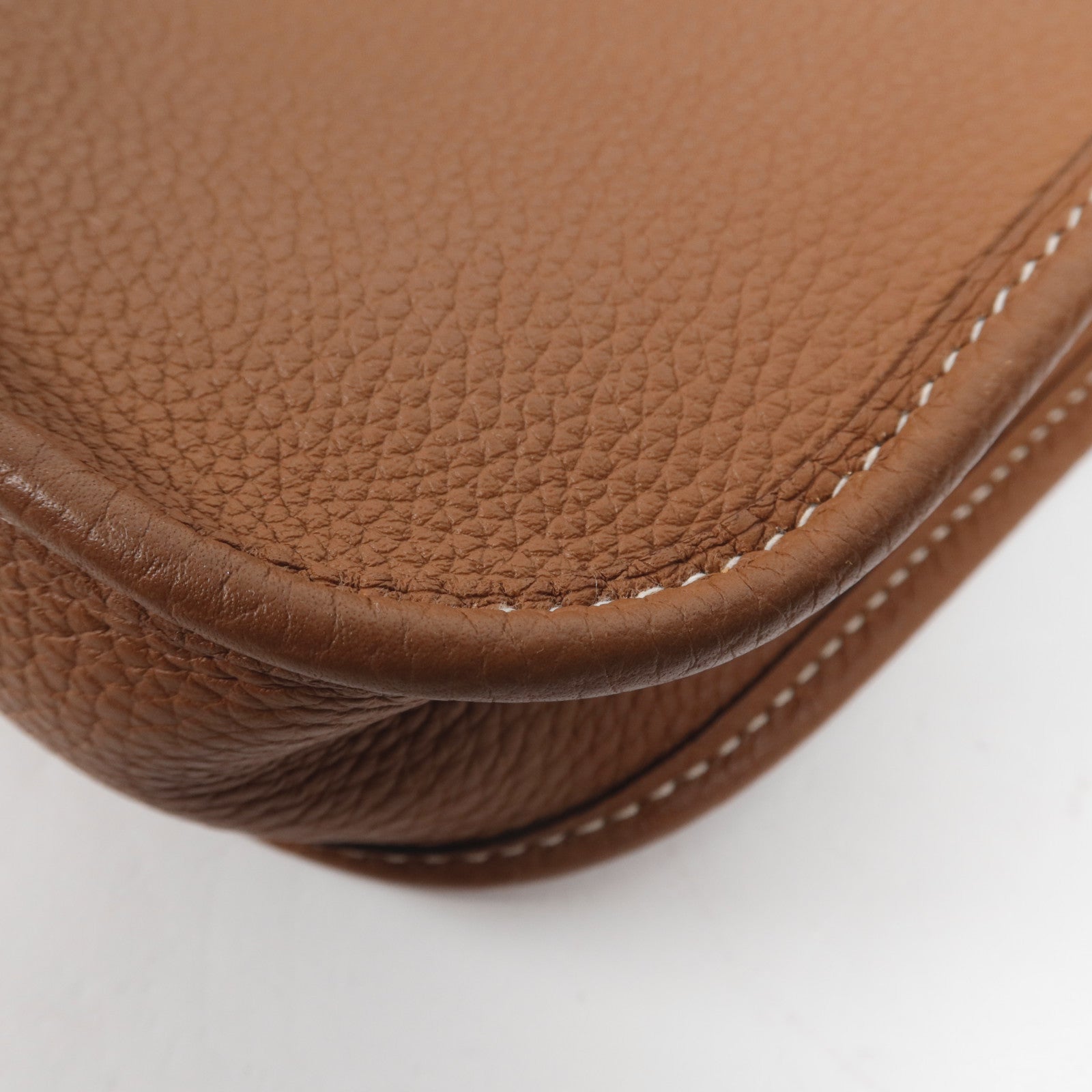 HERMES Maurice皮革Evelyne TPM銀扣肩背袋Gold