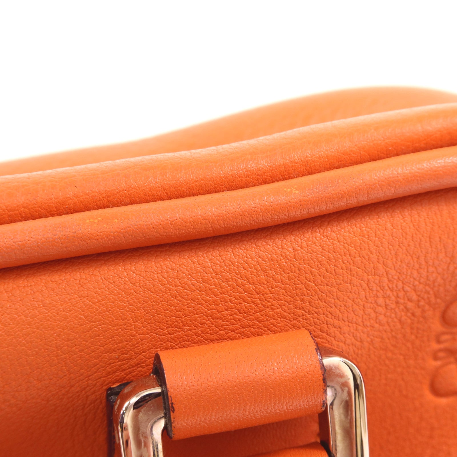 LOEWE 牛皮皮革2 Way Shoulder銀扣手挽肩背兩用袋