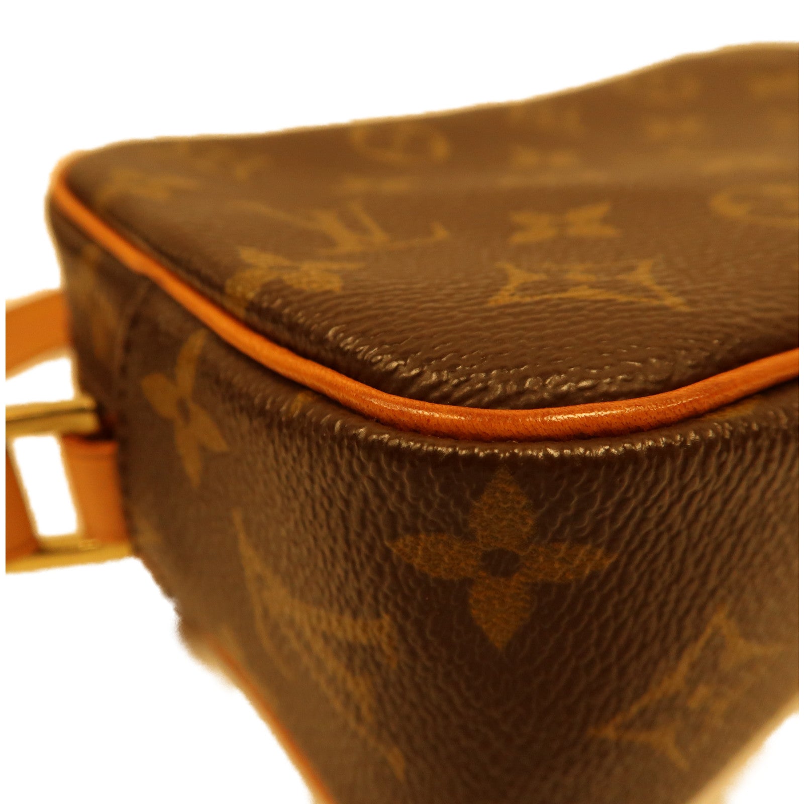 LOUIS VUITTON Monogram Pochette Cite金扣肩背袋啡色