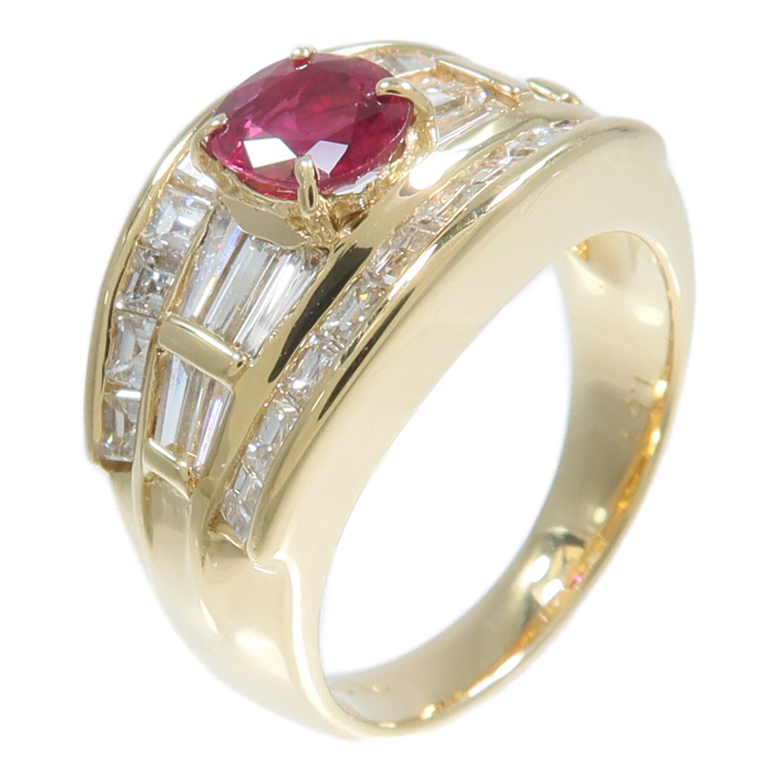 JEWELRY 18K黃金Ruby Diamond Ring紅寶石/鑽石戒指