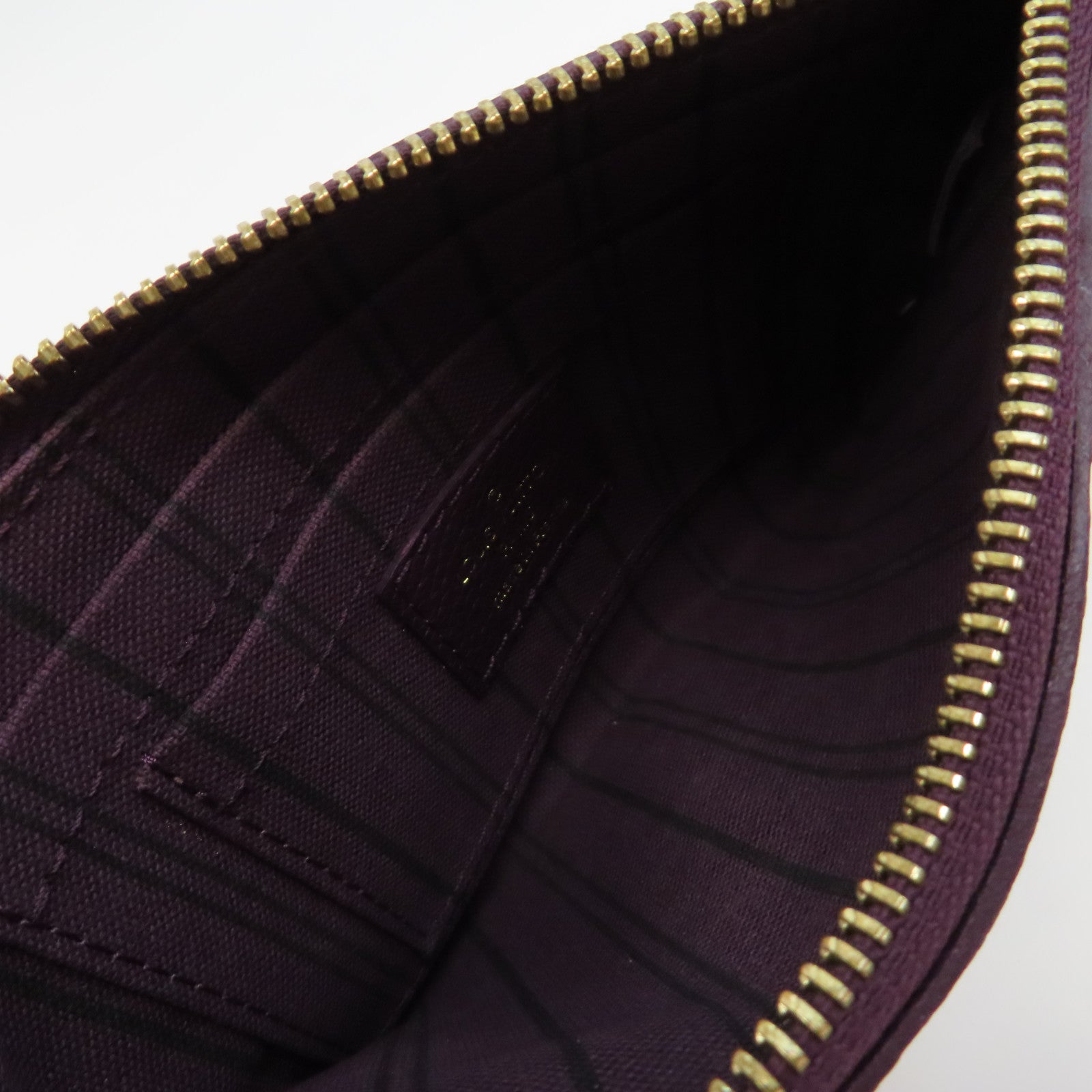LOUIS VUITTON Monogram Empreinte Citadine Pochette金釦手挽袋紫色