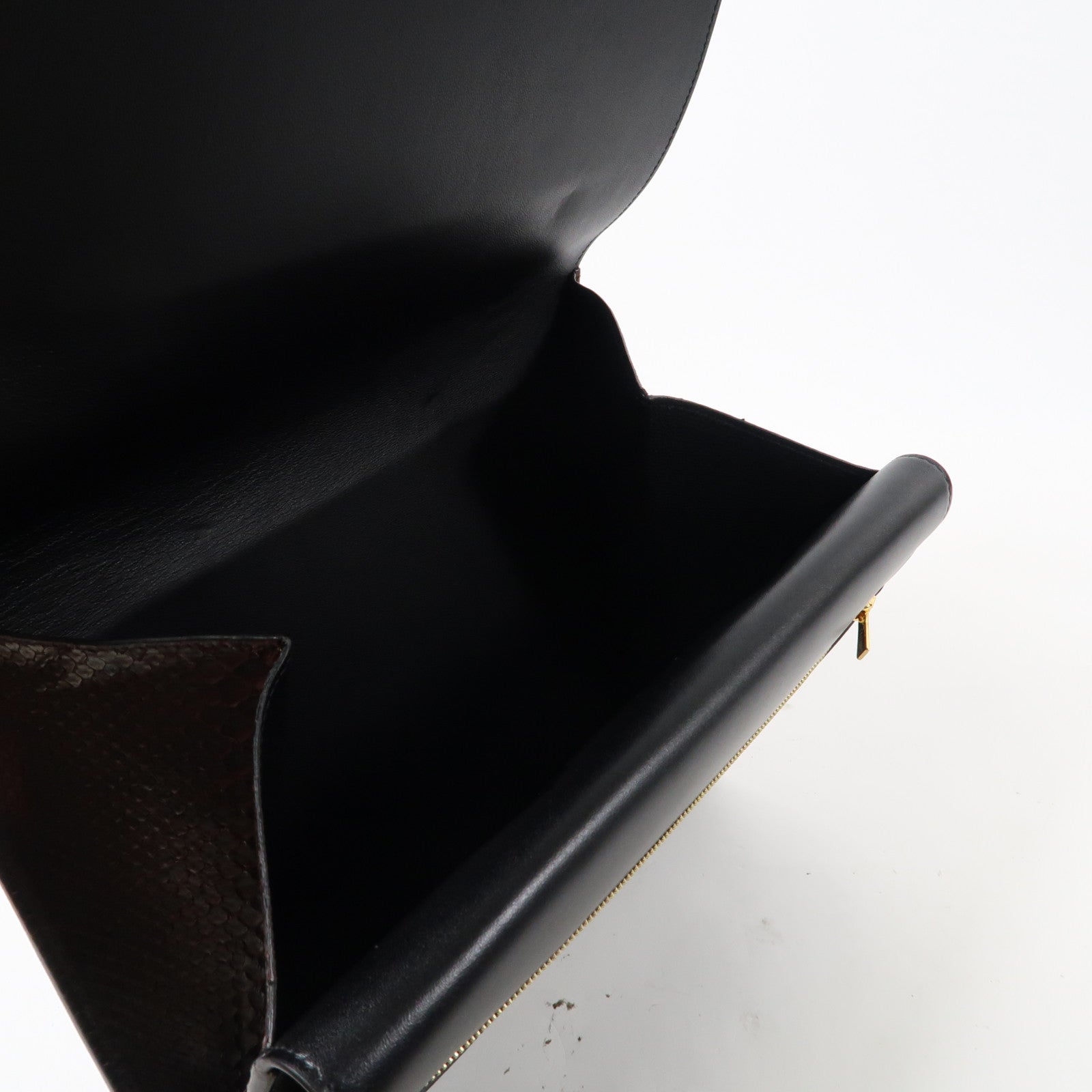 CELINE 蛇皮皮革Clutch Bag金扣手拿包紅色