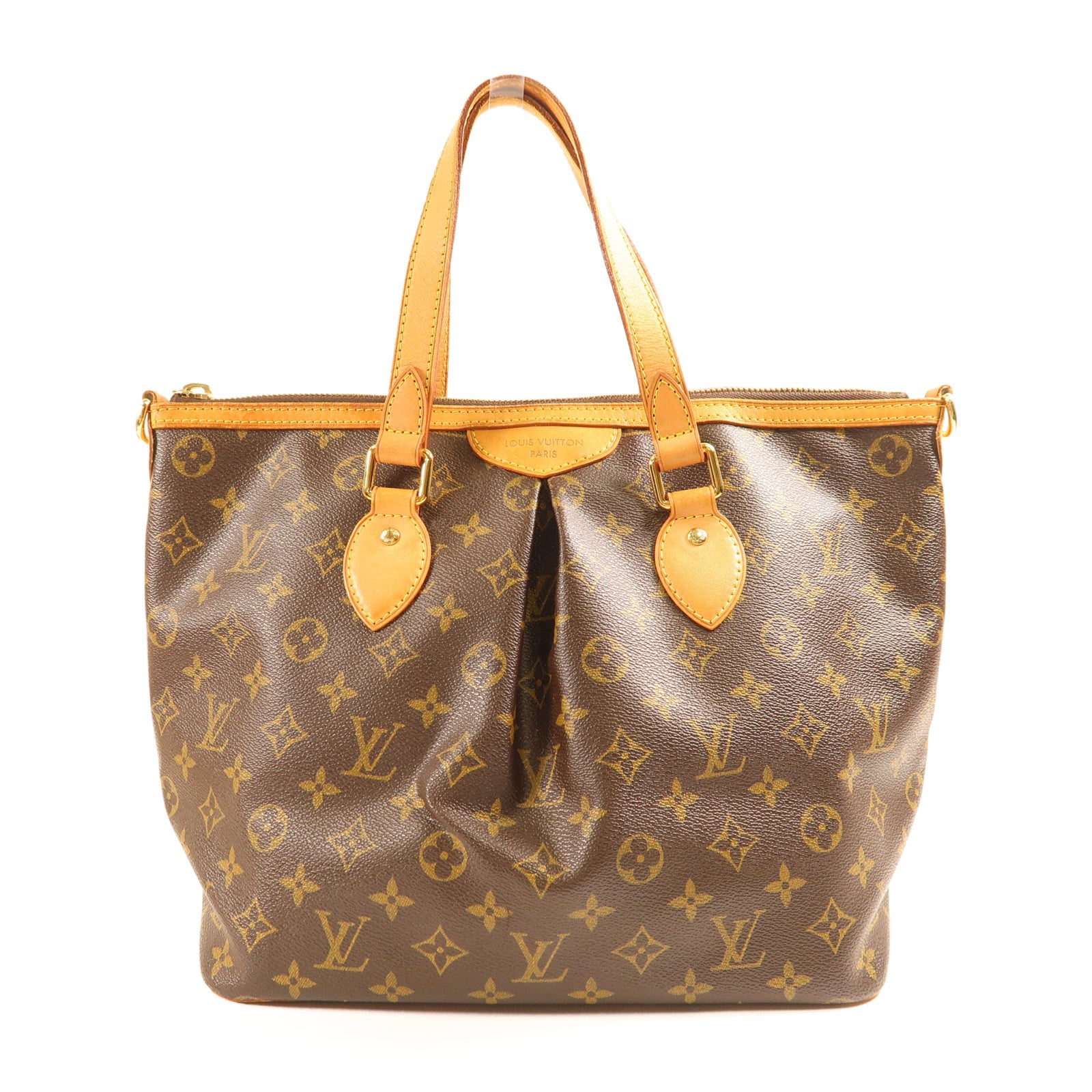 LOUIS VUITTON LV GHW Palermo PM 2 Way Shoulder Bag M40145 Monogram Brown