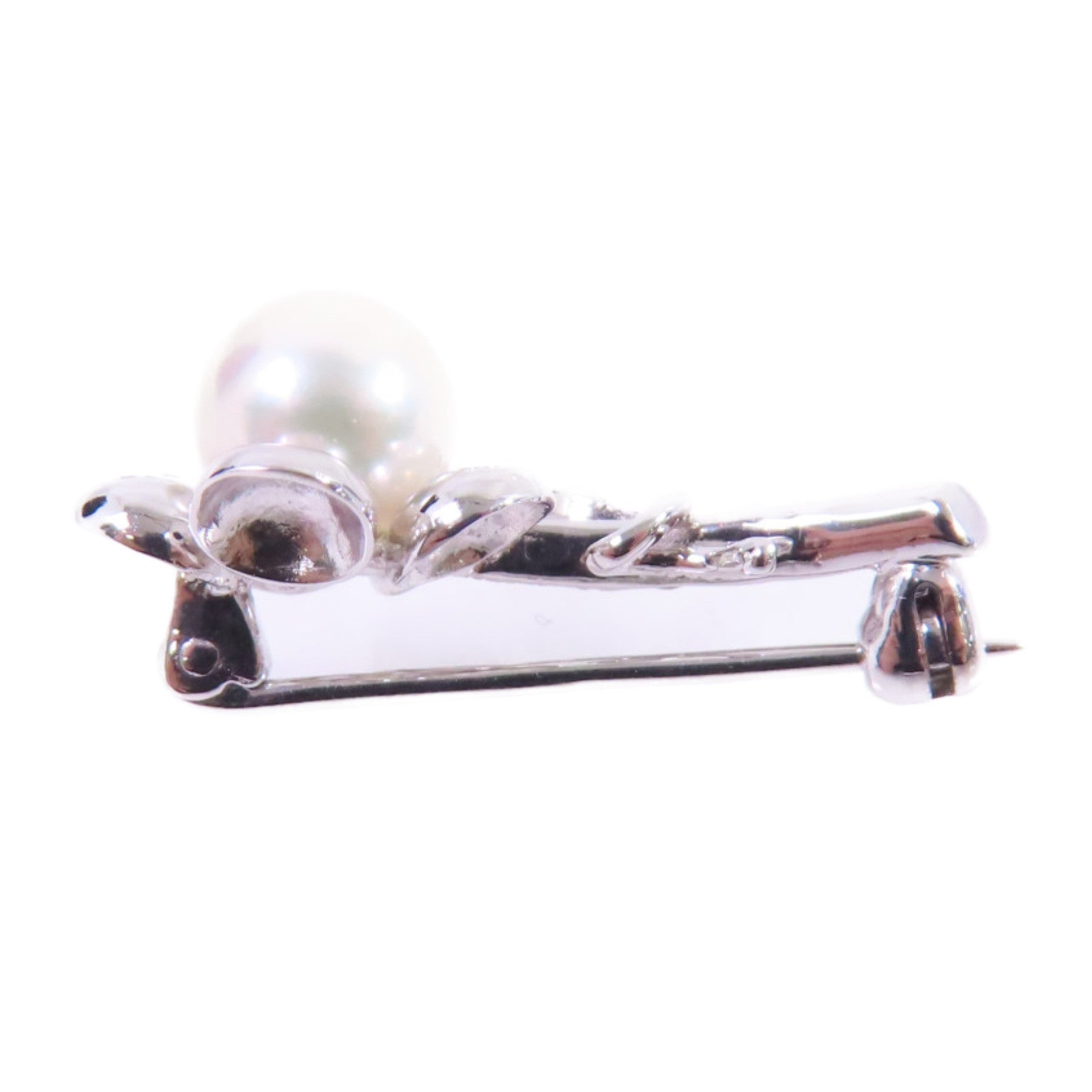 JEWELRY 18K白金Pearl/Diamond Broach鑽石/珍珠胸針