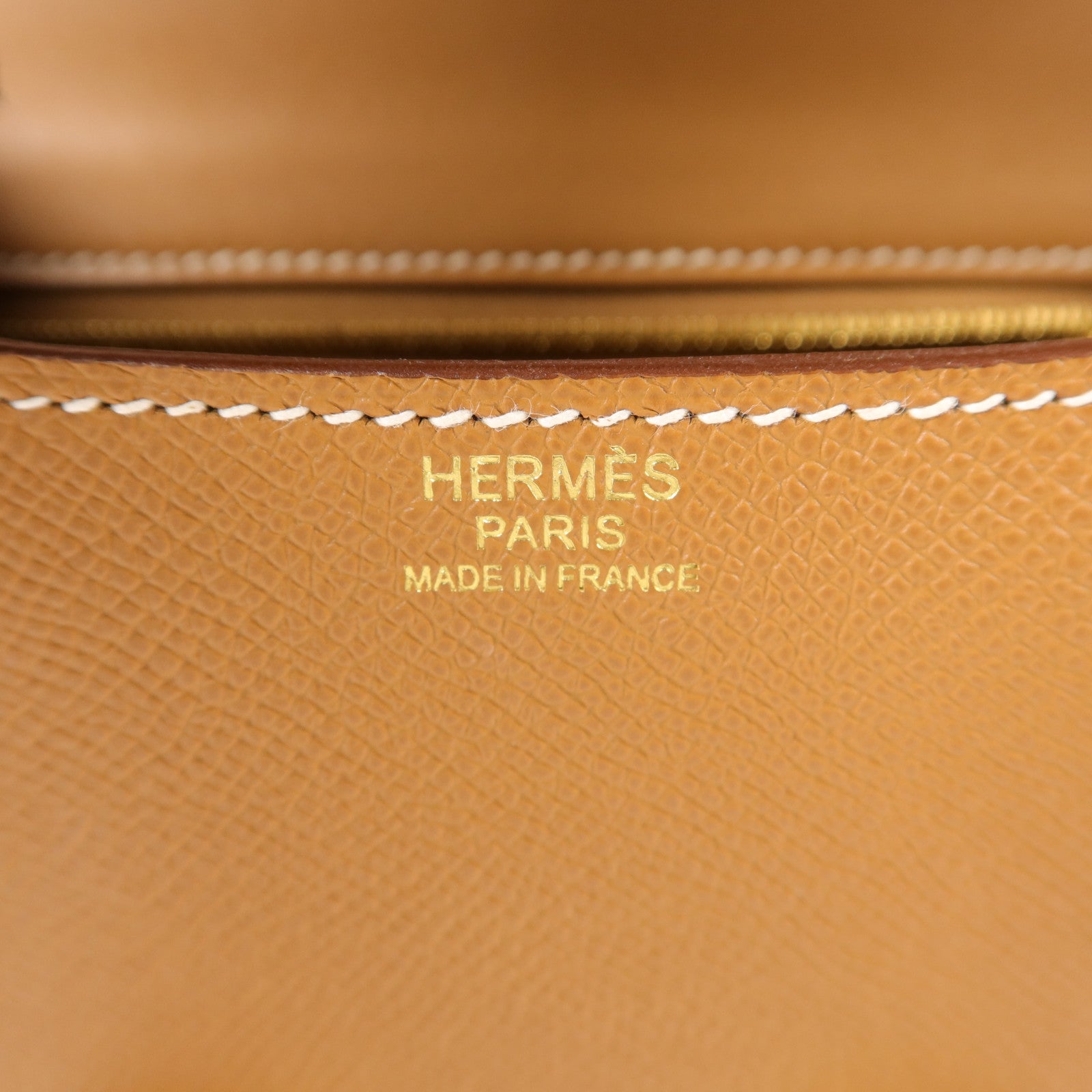 HERMES Epsom皮革Constance 24肩背袋Gold