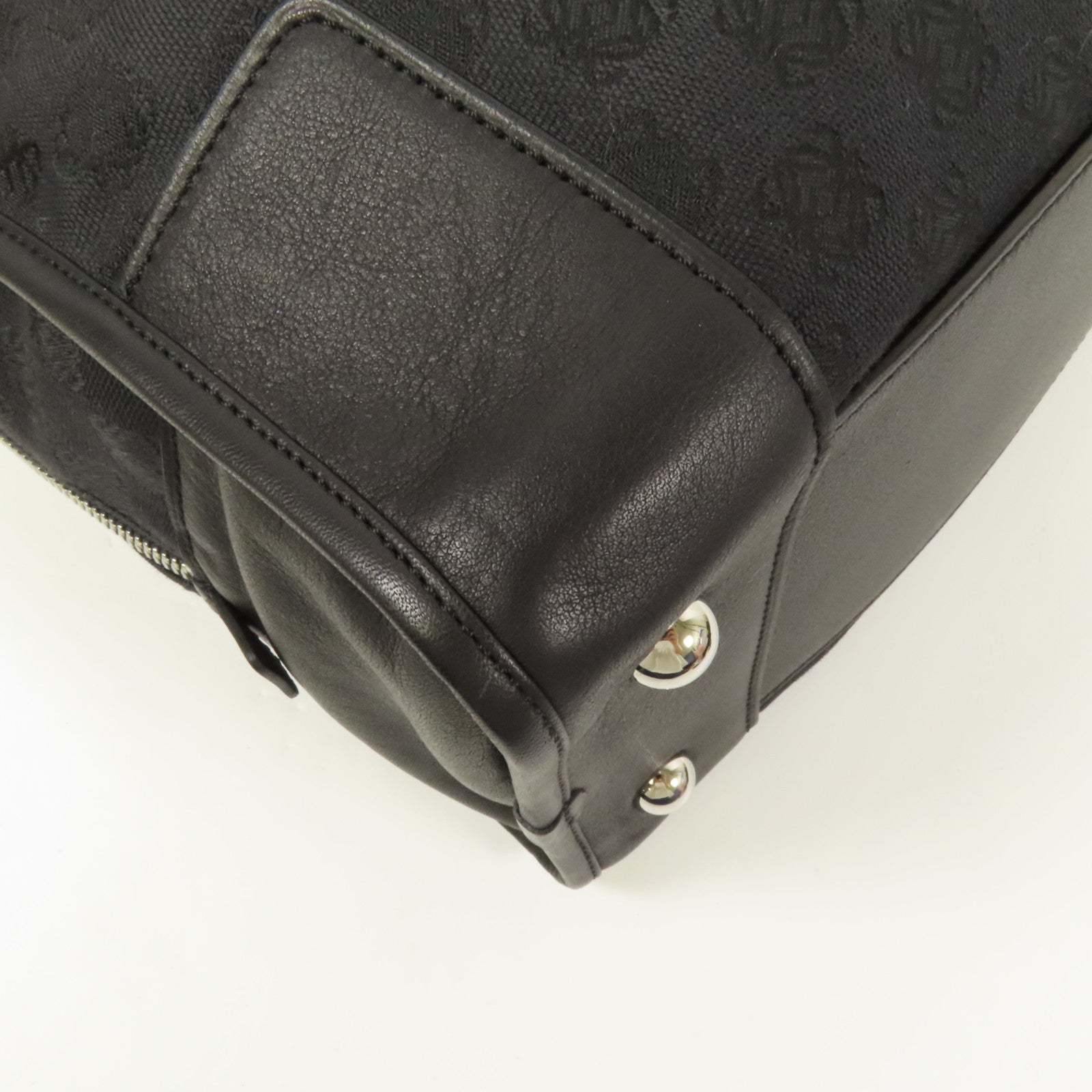 LOEWE 帆布Amazona銀扣手挽袋