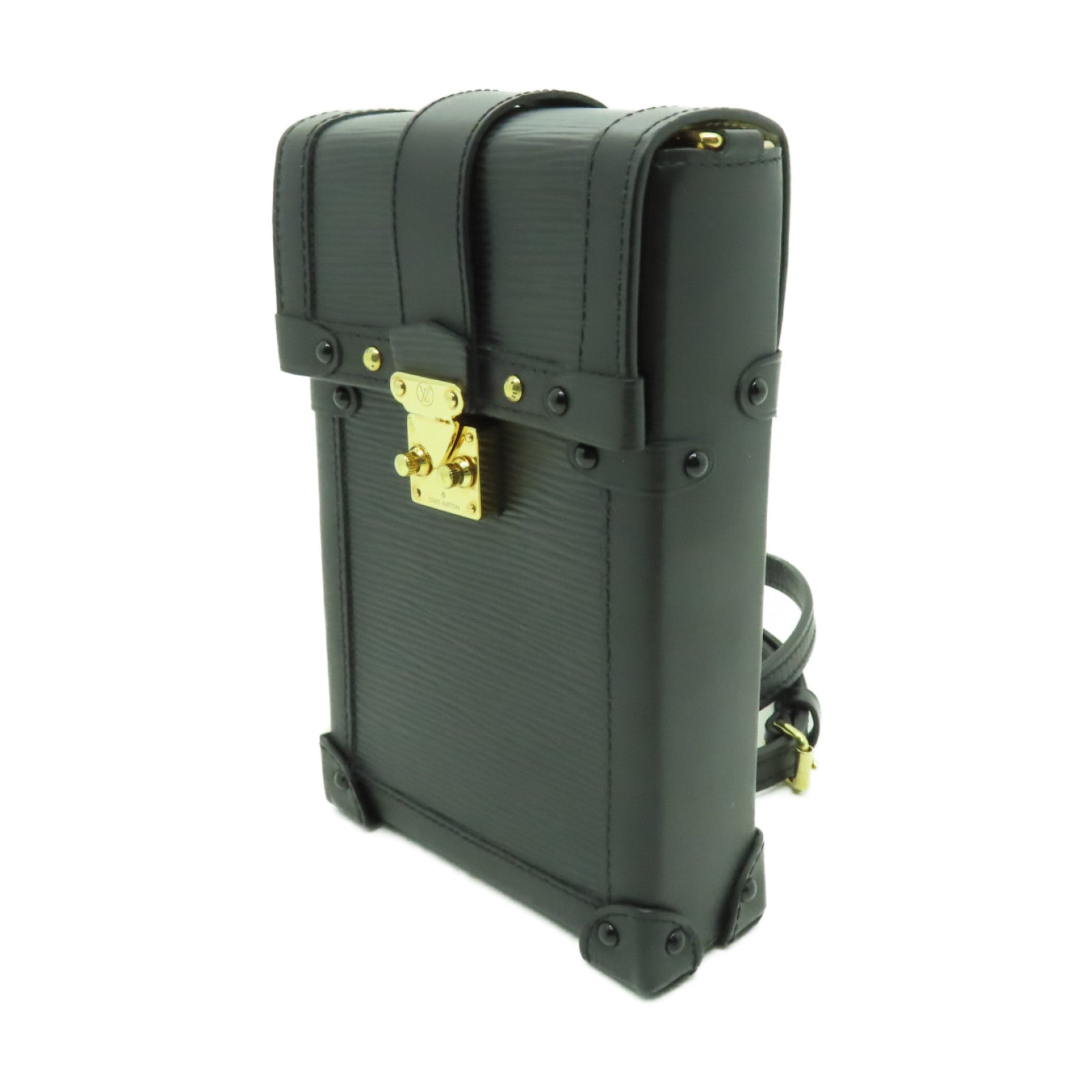 LOUIS VUITTON 【清倉大減價】Epi Vertical Trunk金扣鏈帶肩背袋黒色