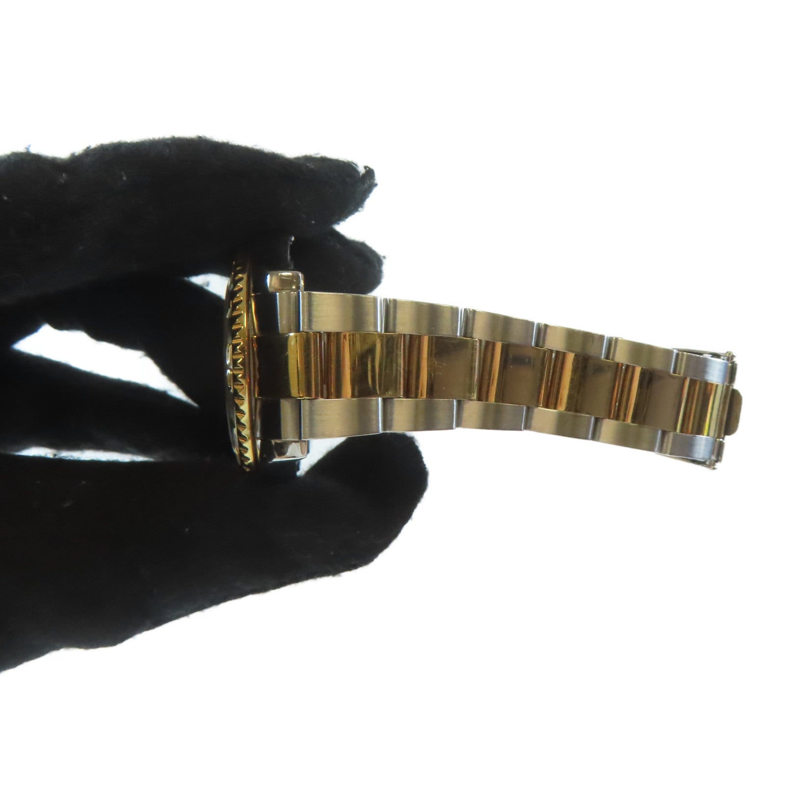 ROLEX Yacht Master 18K黃金/不鏽鋼手錶自動機芯白色#16.25cm