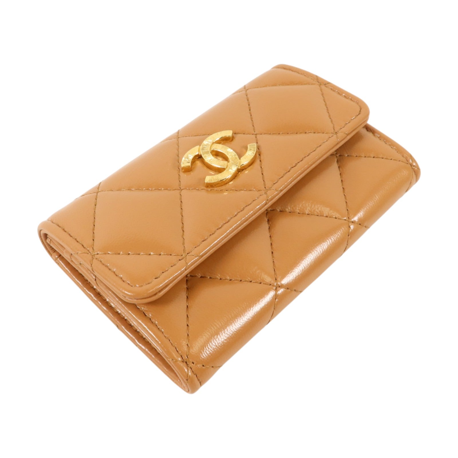 CHANEL 羊皮皮革Chanel 19 Flap Card Holder金扣卡片套