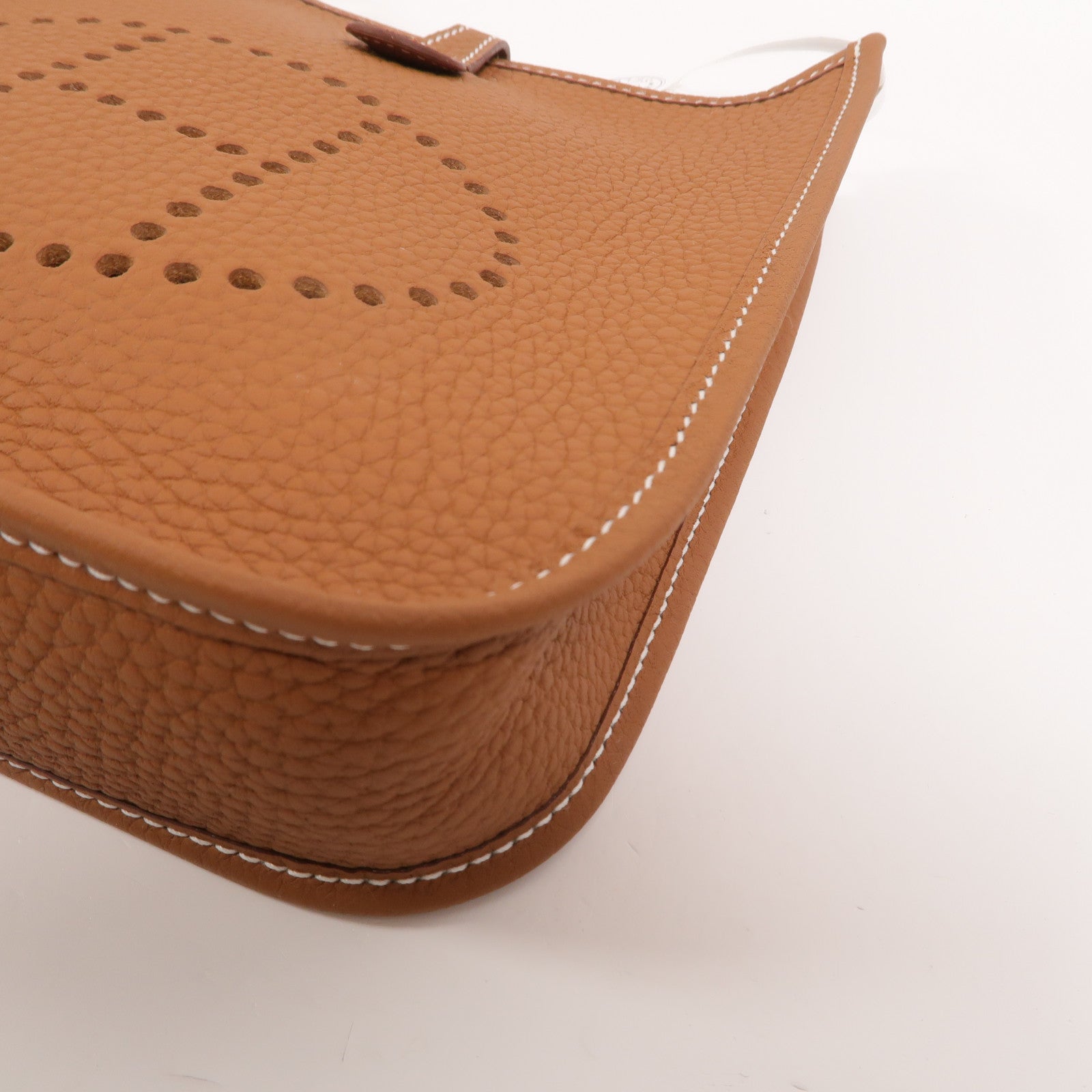 HERMES Clemence皮革Evelyne TPM肩背袋Gold