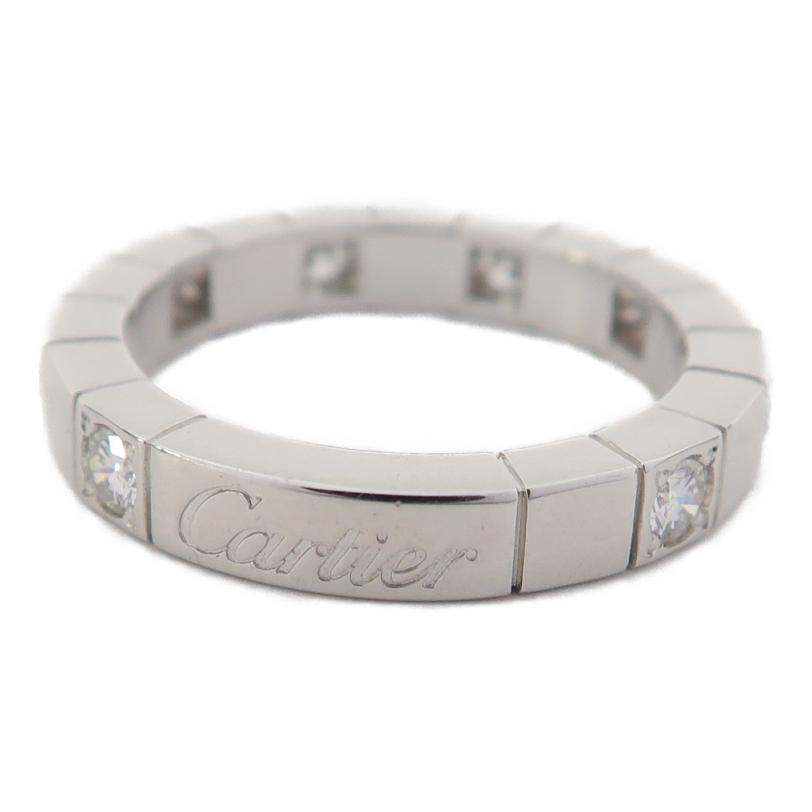 CARTIER 【激減優惠】18K白金Laniere Ring戒指Cartier#48/US#4.5