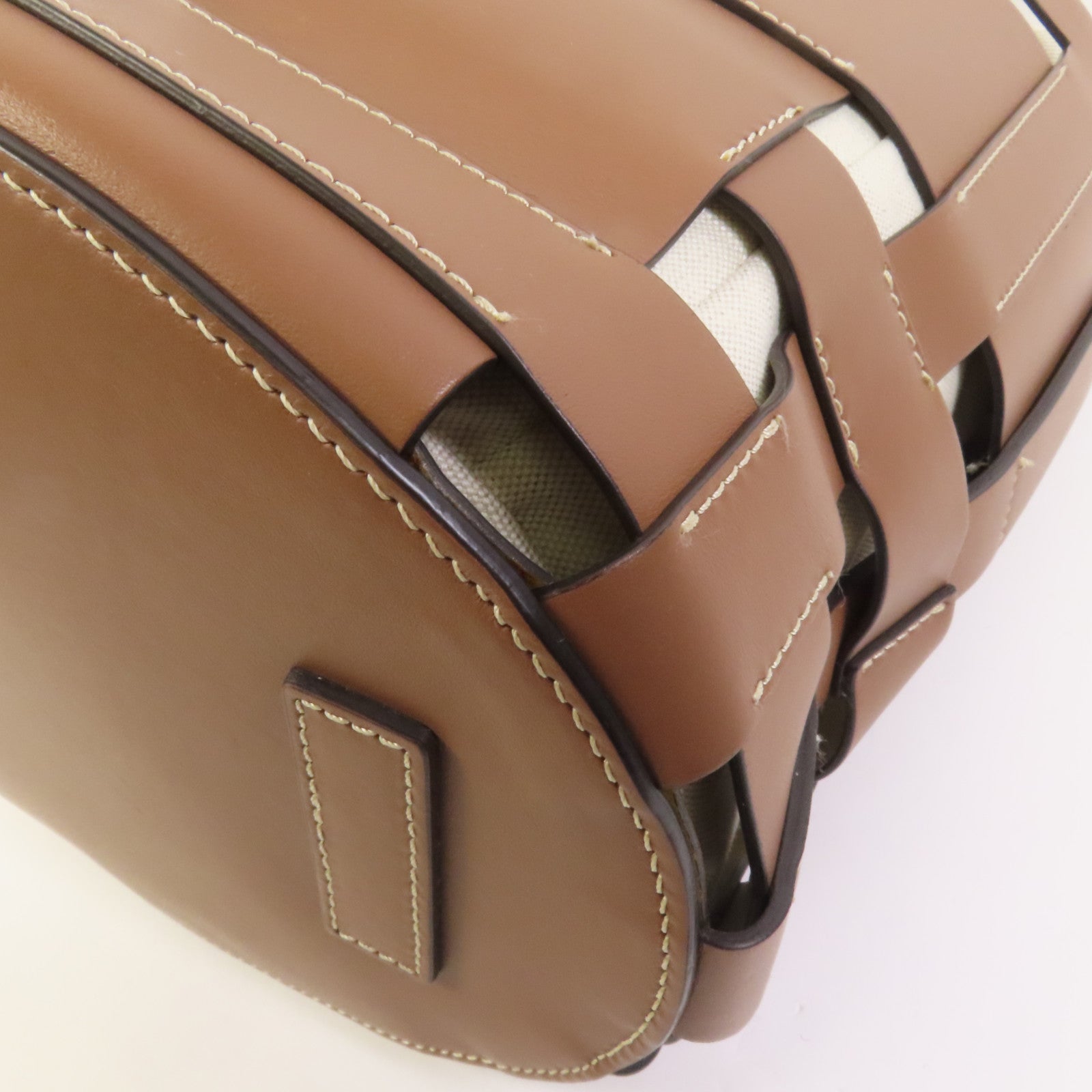 BURBERRY 牛皮皮革/帆布Shoulder Bag金扣肩背袋