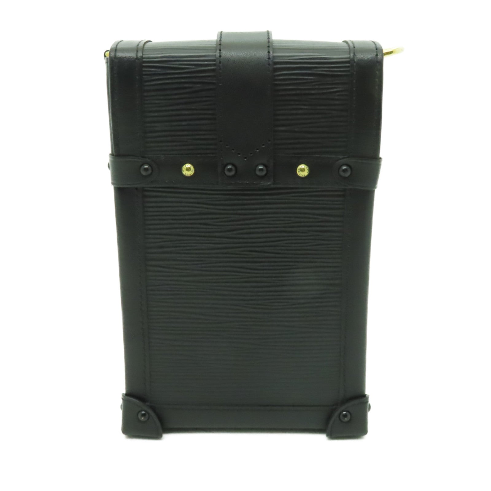 LOUIS VUITTON 【清倉大減價】Epi Vertical Trunk金扣鏈帶肩背袋黒色