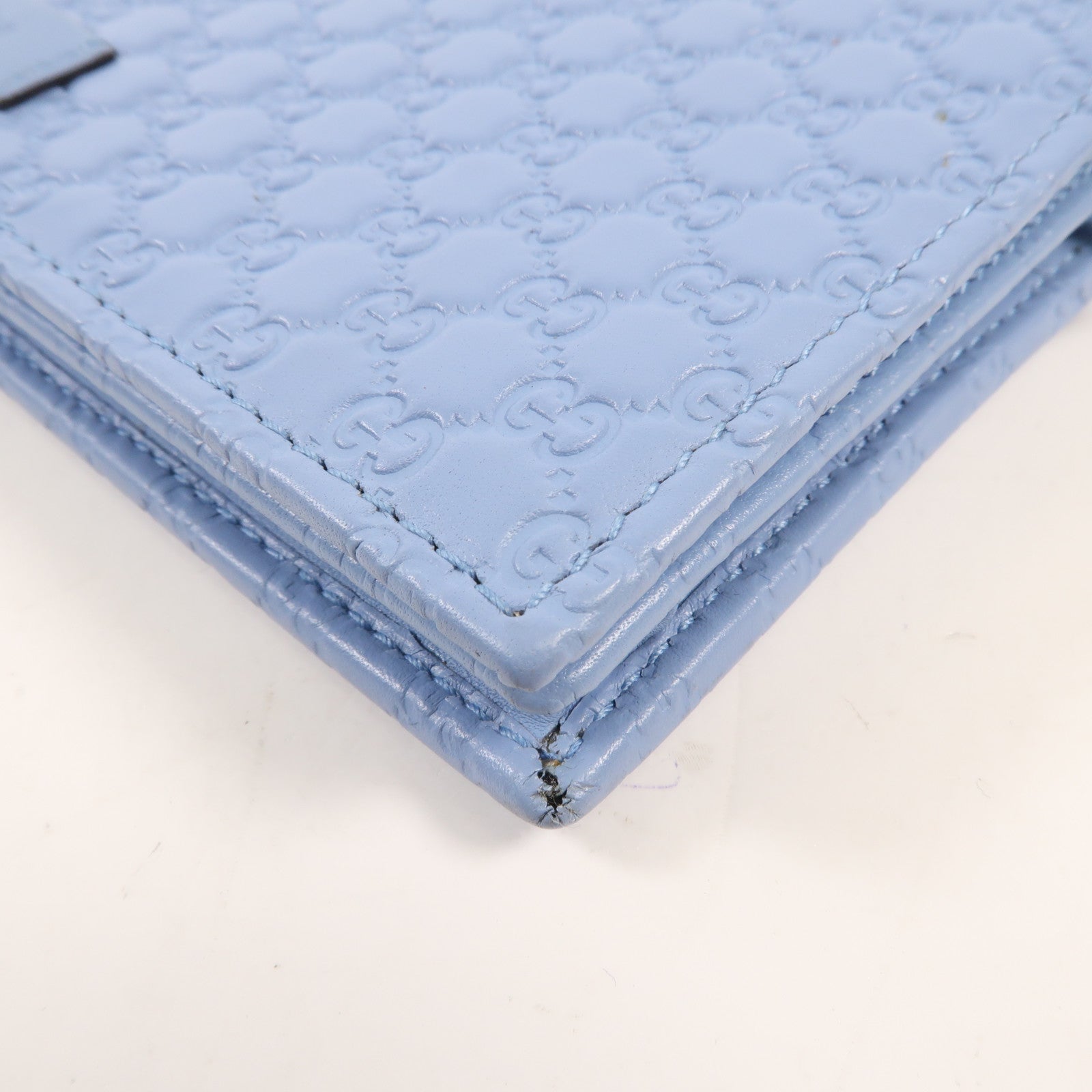 GUCCI Guccissima皮革Shoulder Wallet銀扣肩背袋