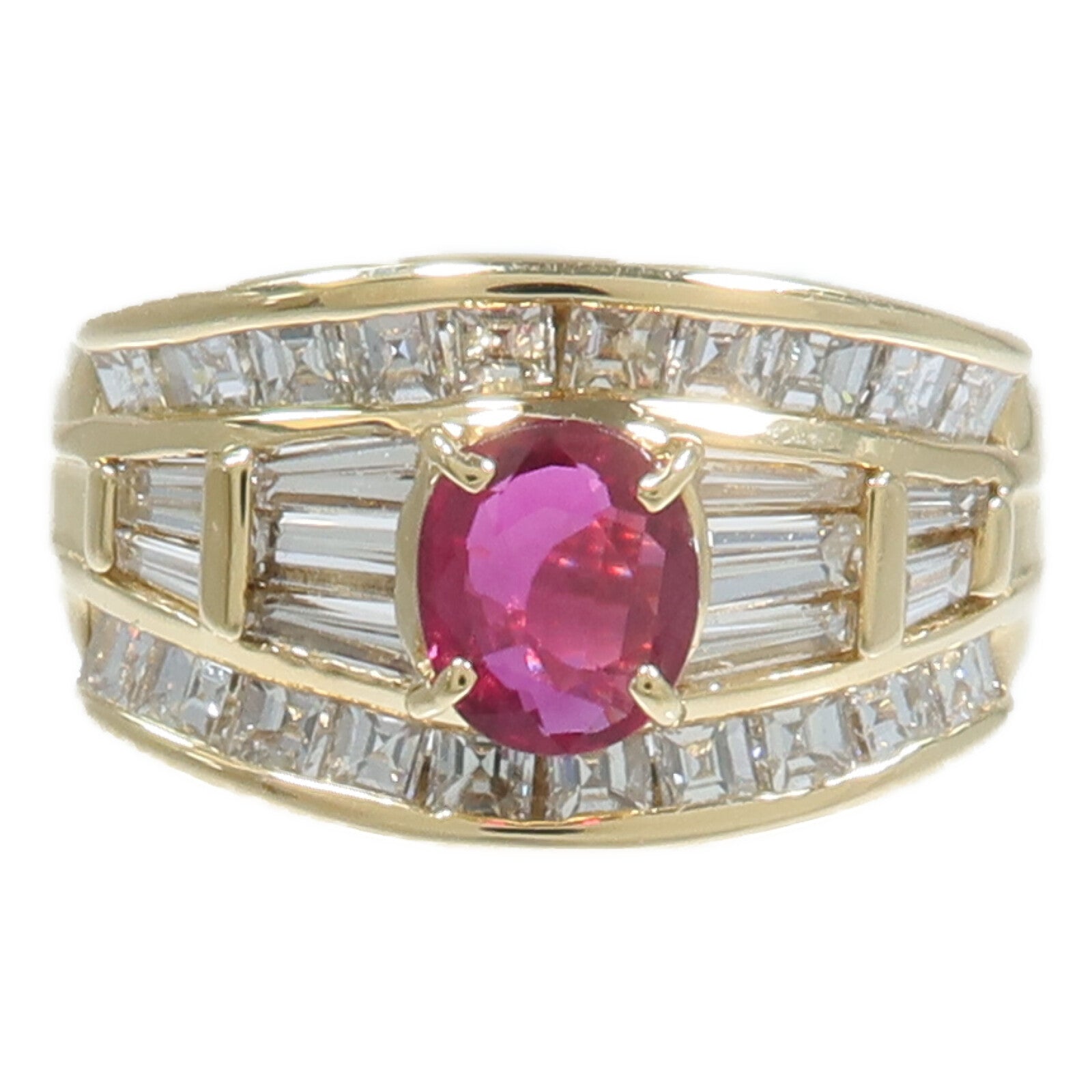 JEWELRY 18K黃金Ruby Diamond Ring紅寶石/鑽石戒指