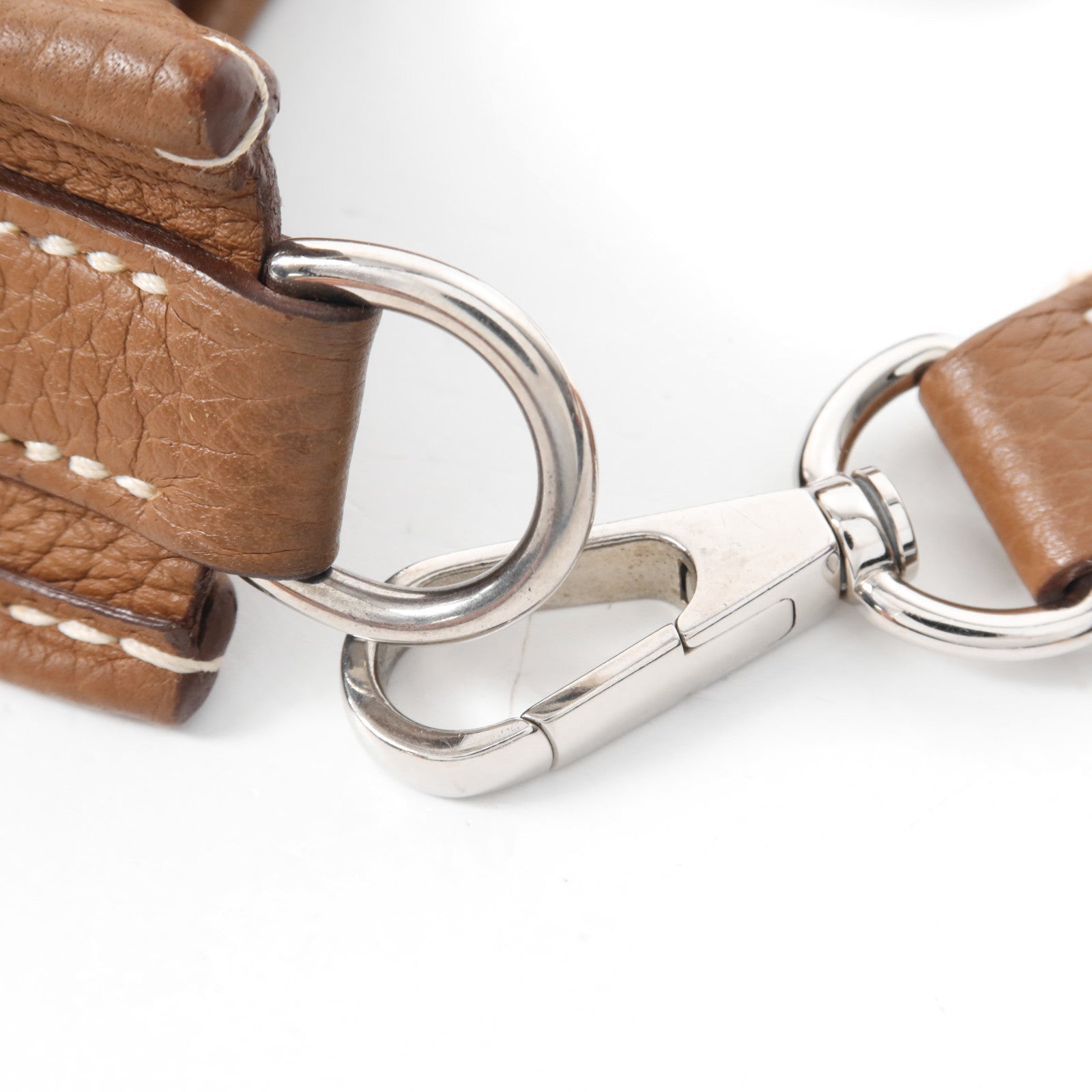 HERMES Maurice皮革Evelyne TPM銀扣肩背袋Gold